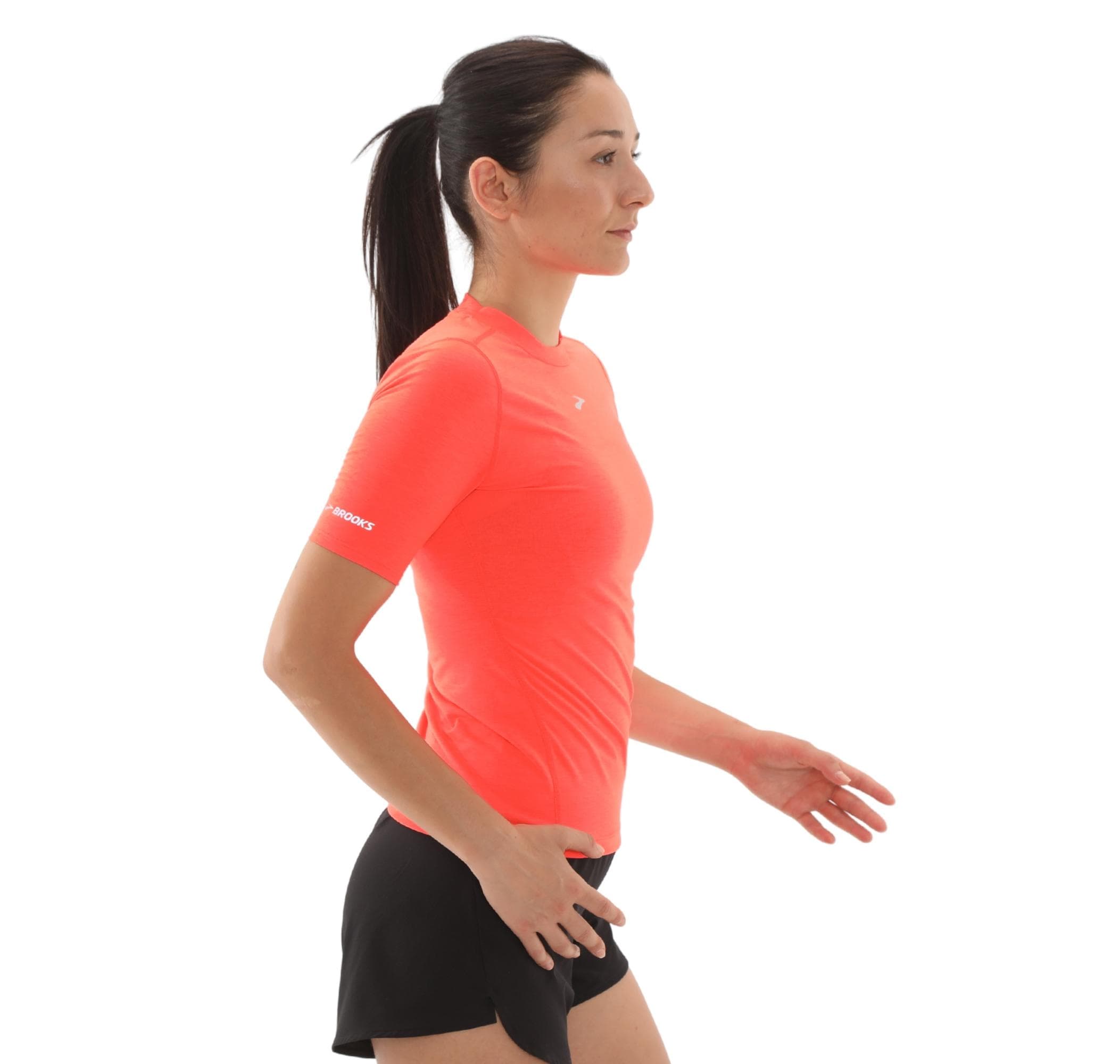 Brooks Brooks High Point Short Sleeve Kadın T-Shirt Turuncu - 3