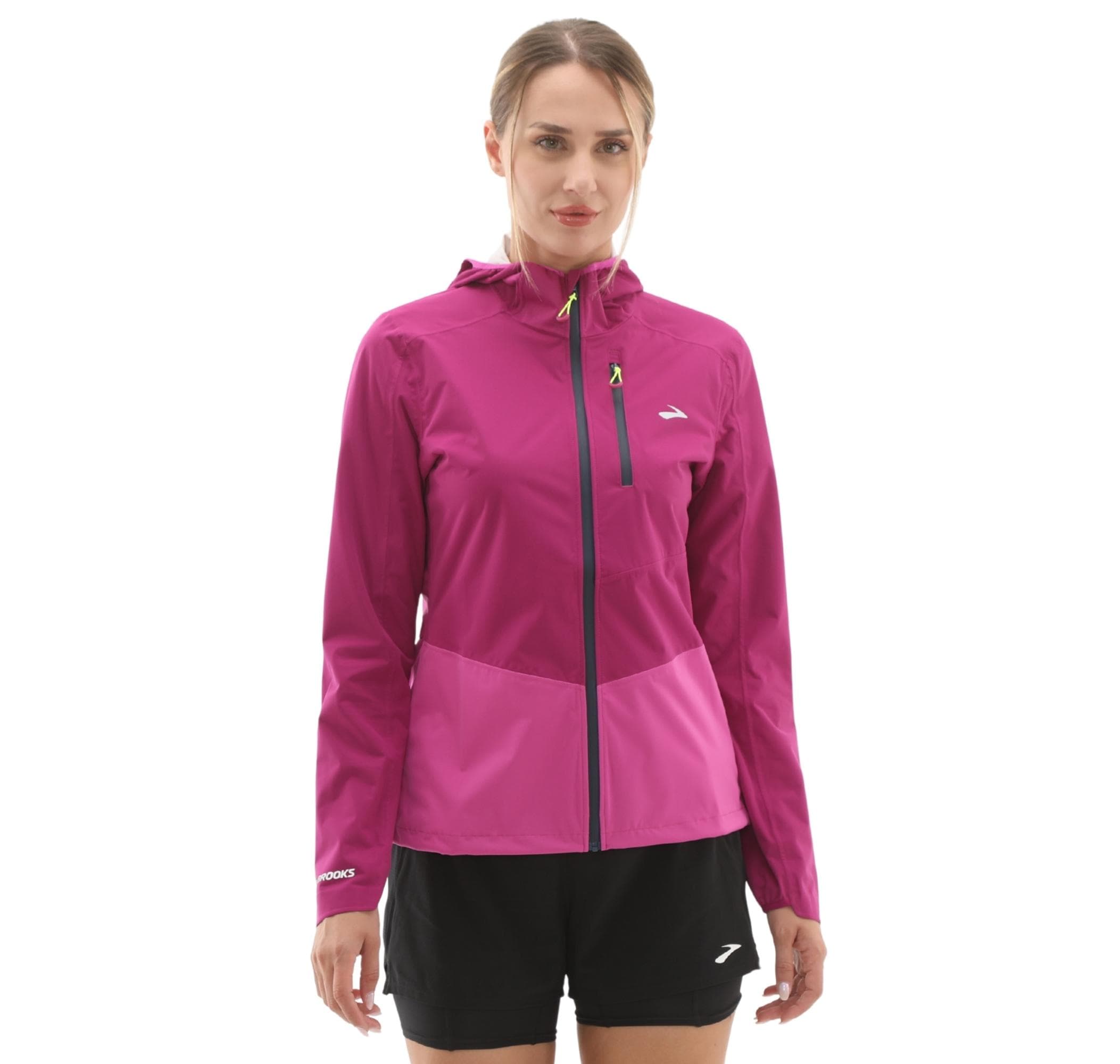 Brooks Brooks High Point Waterproof Jacket 2 Kadın Yağmurluk-Rüzgarlık Pembe