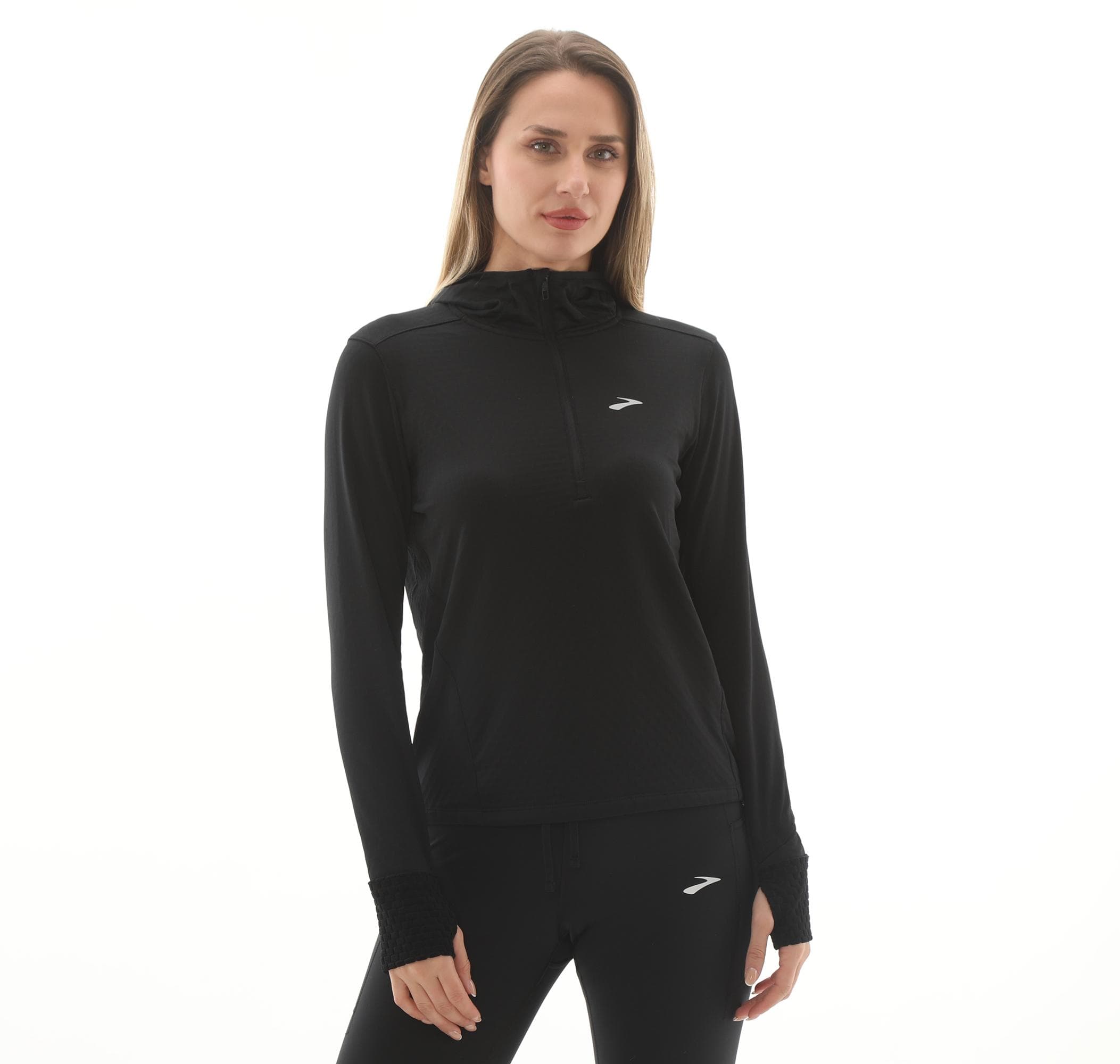 Brooks Brooks Notch Thermal Hoodie 3.0 Kadın Sweatshirt Siyah
