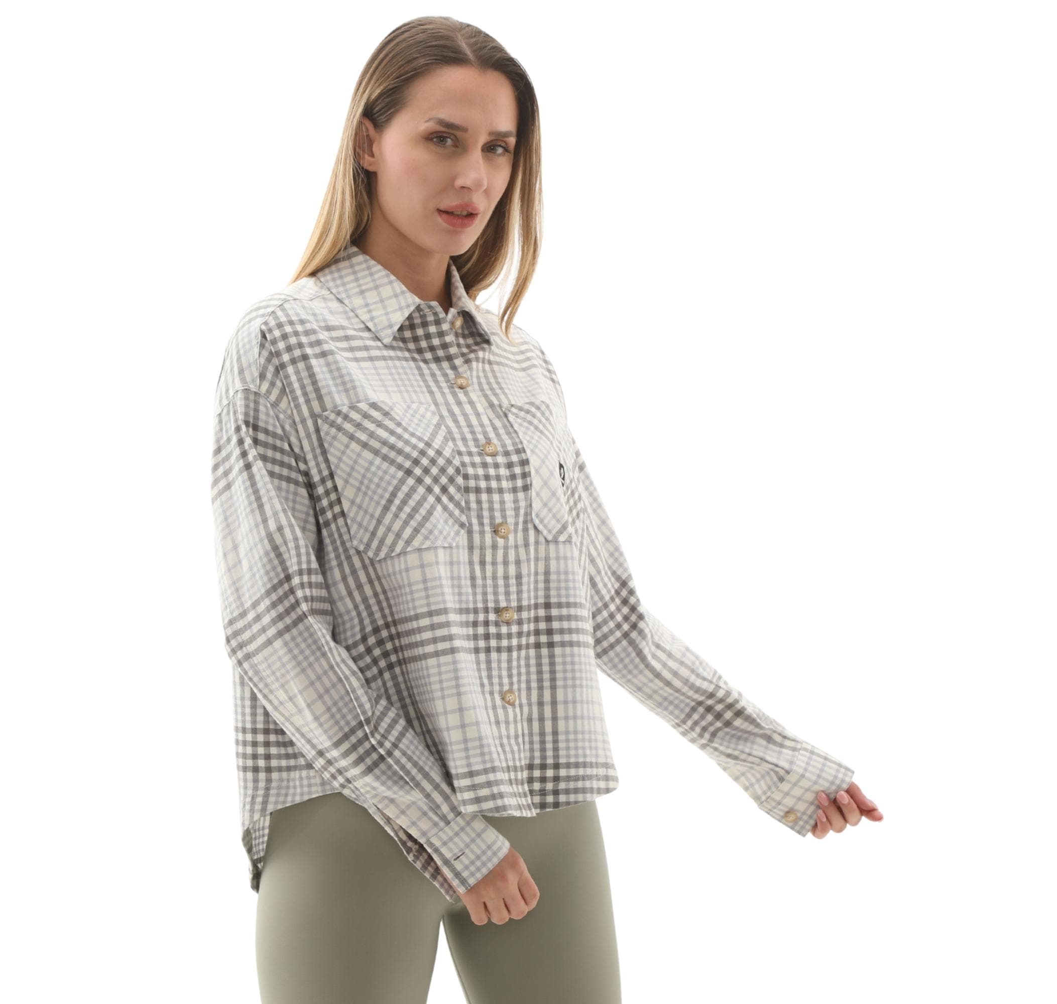 Converse Converse Flannel Button-Down Oversızed Shırt Gömlek Gri - 3