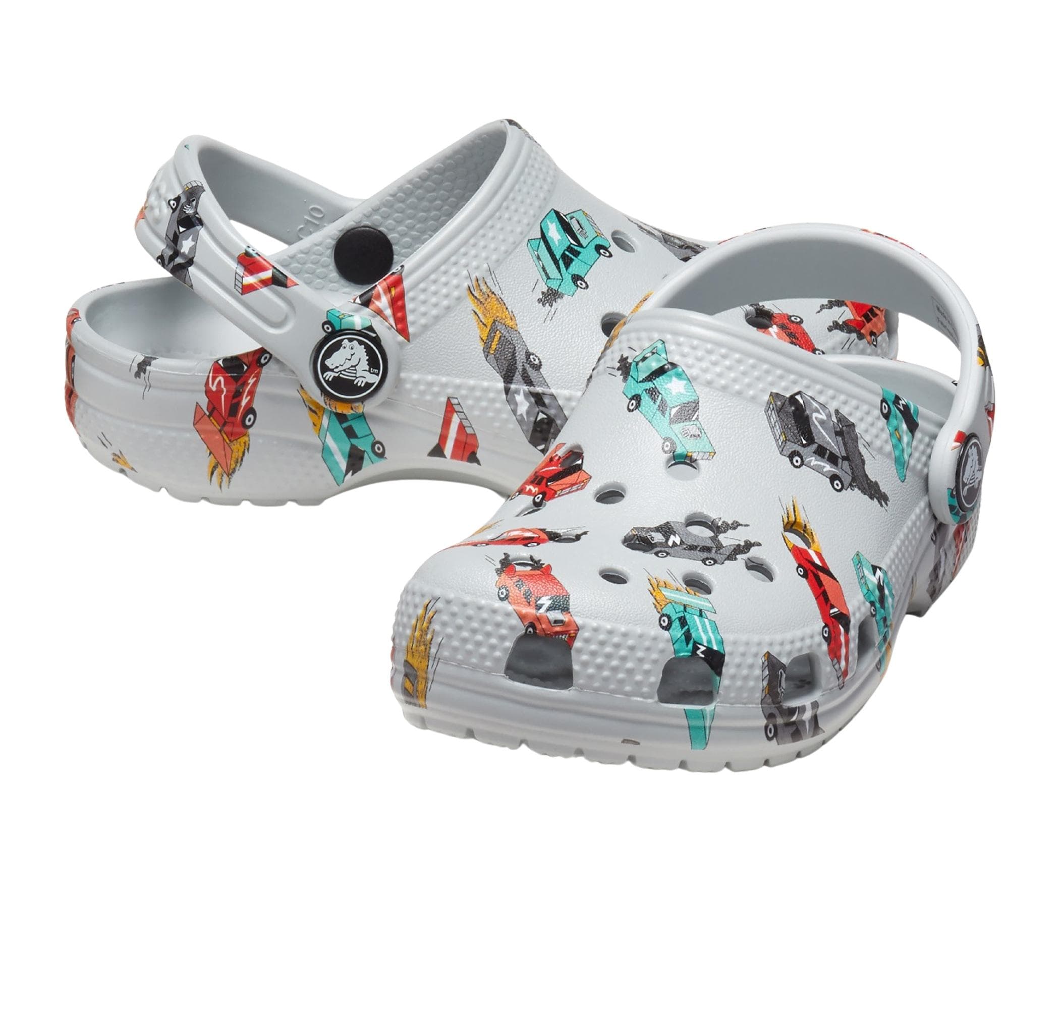 Crocs Crocs Classic Race Cars Graphic Cg T Çocuk Terlik Gri - 4