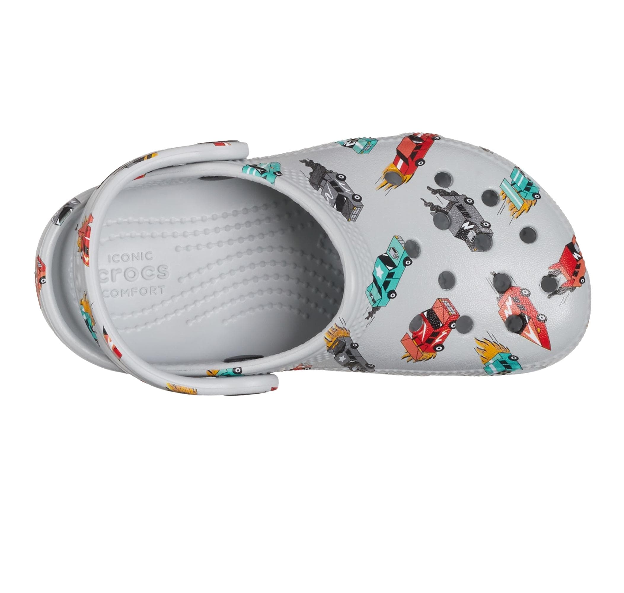 Crocs Crocs Classic Race Cars Graphic Cg T Çocuk Terlik Gri - 5