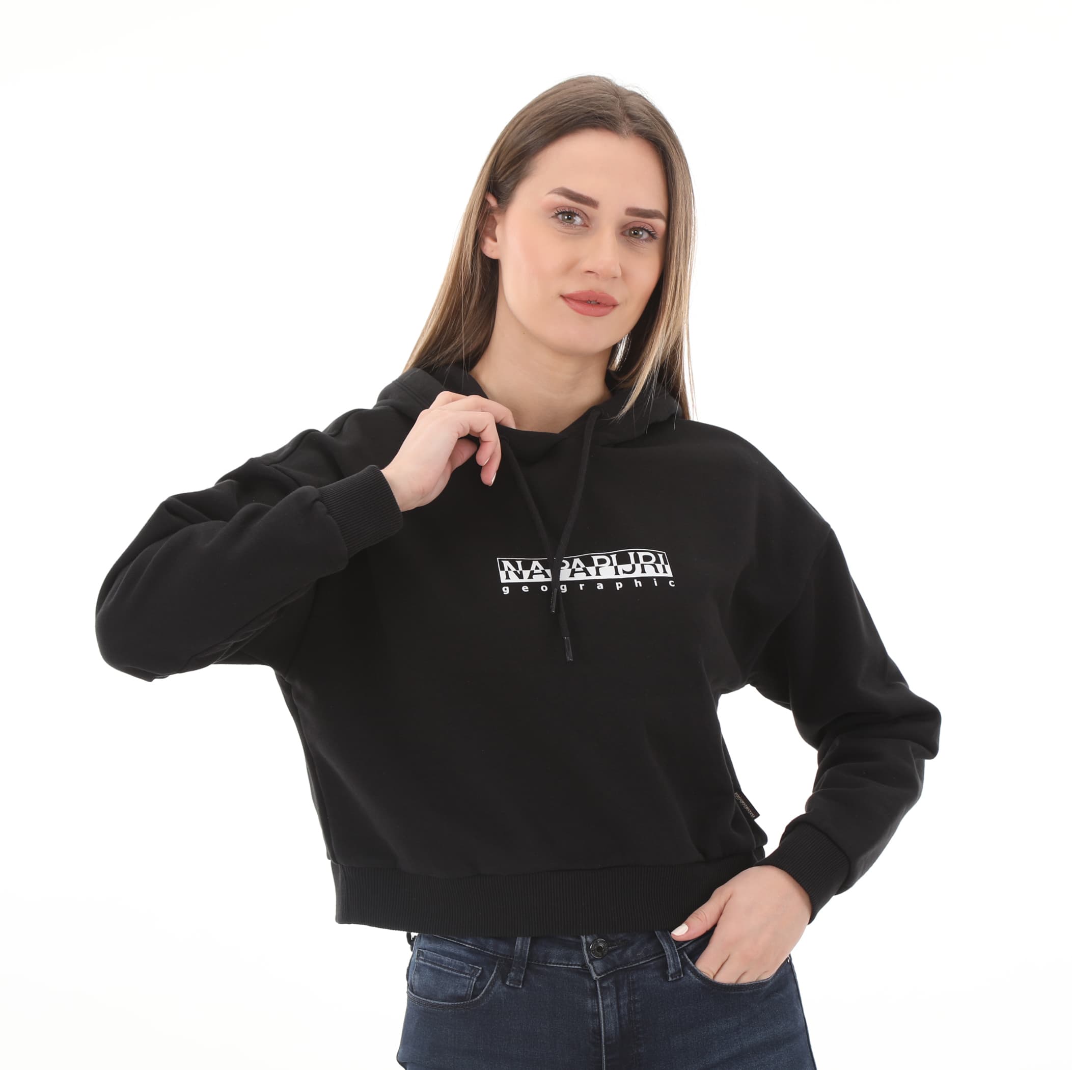 Napapijri Napapijri B-Box W H S Kadın Sweatshirt Siyah - 2