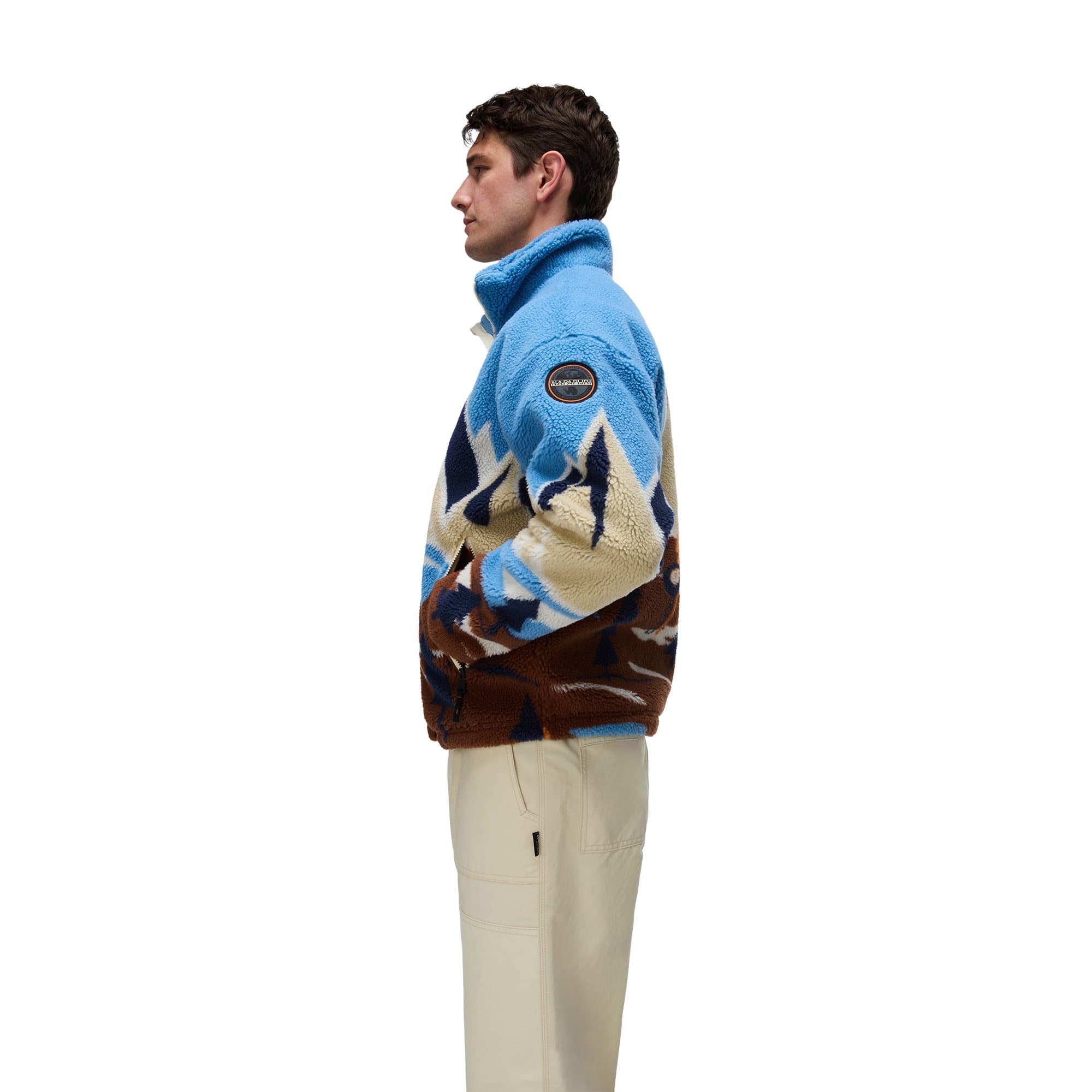 Napapijri Napapijri T-Fleece Fz Erkek Mont Mavi - 2