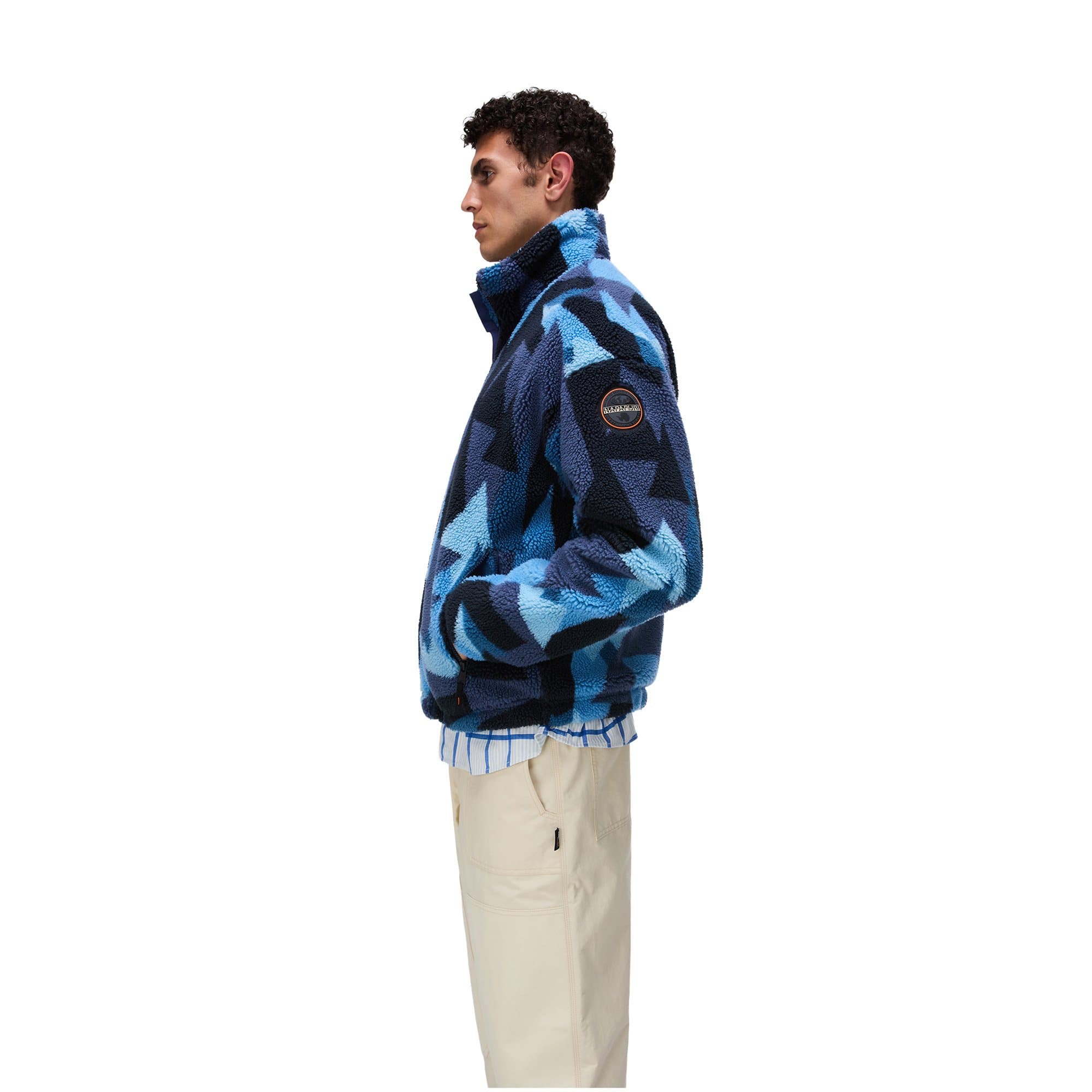 Napapijri Napapijri T-Fleece Fz Erkek Mont Mavi - 2
