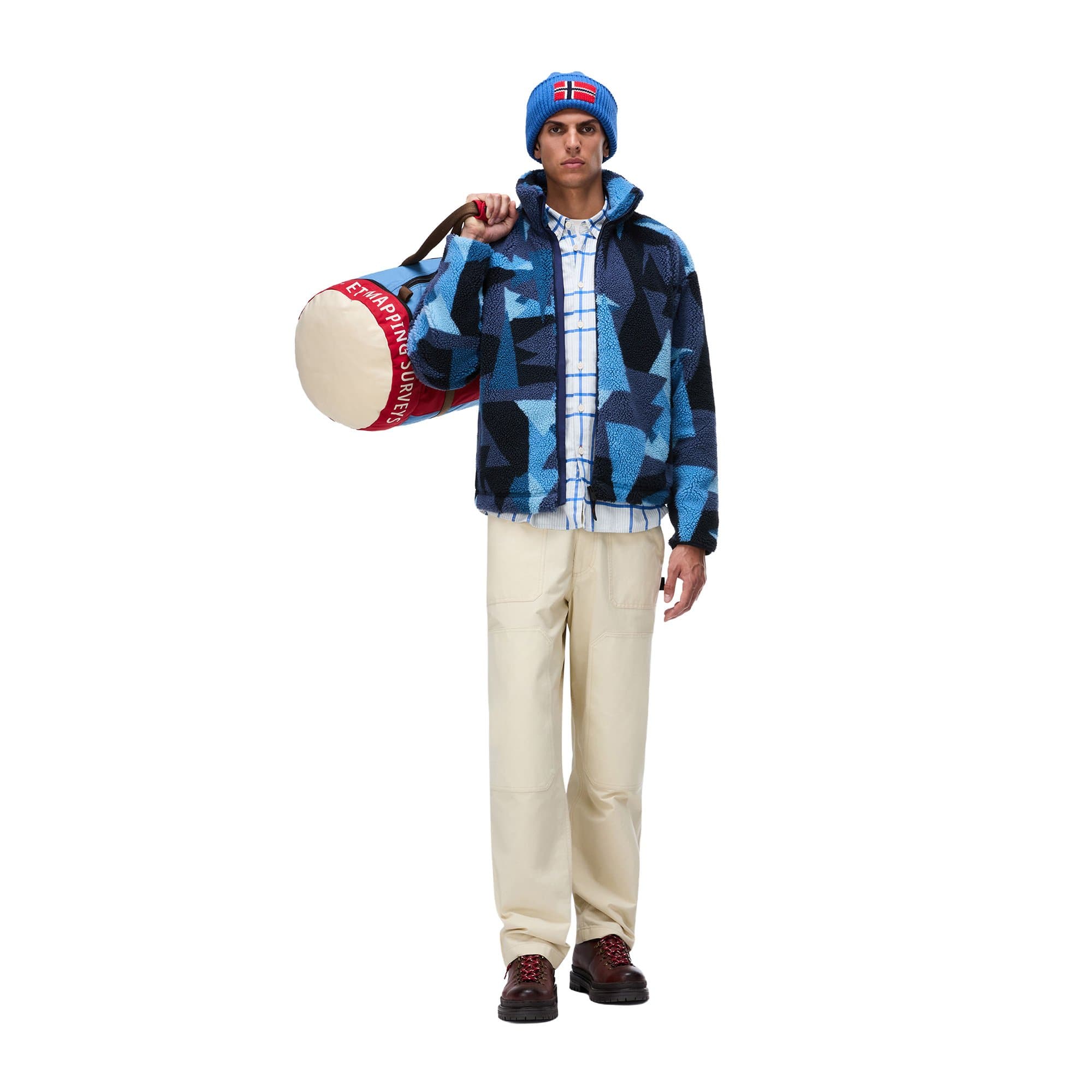 Napapijri Napapijri T-Fleece Fz Erkek Mont Mavi - 3