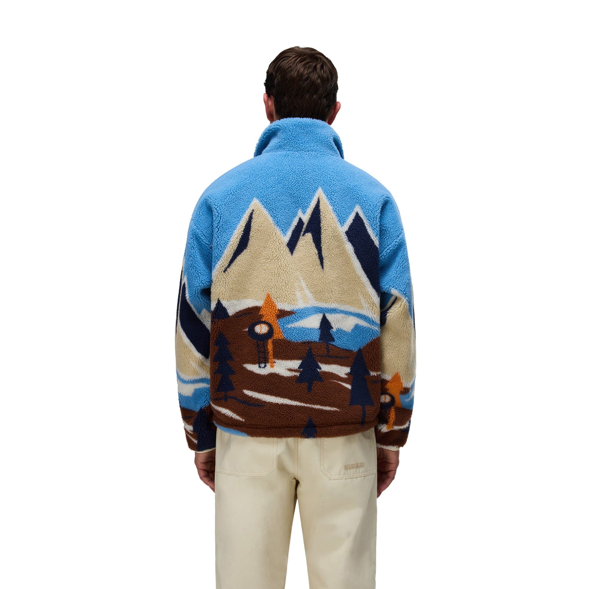 Napapijri Napapijri T-Fleece Fz Erkek Mont Mavi - 3