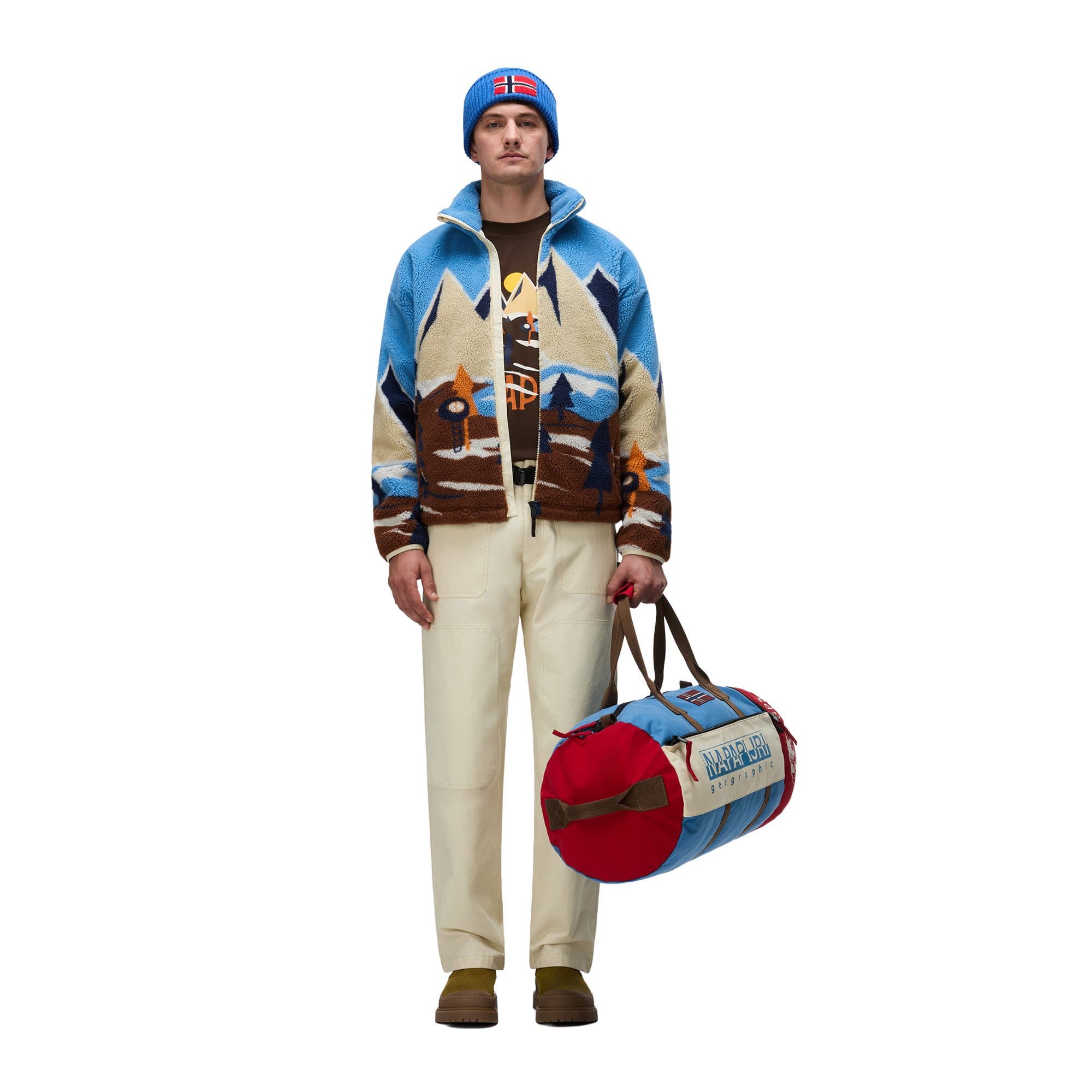 Napapijri Napapijri T-Fleece Fz Erkek Mont Mavi - 4