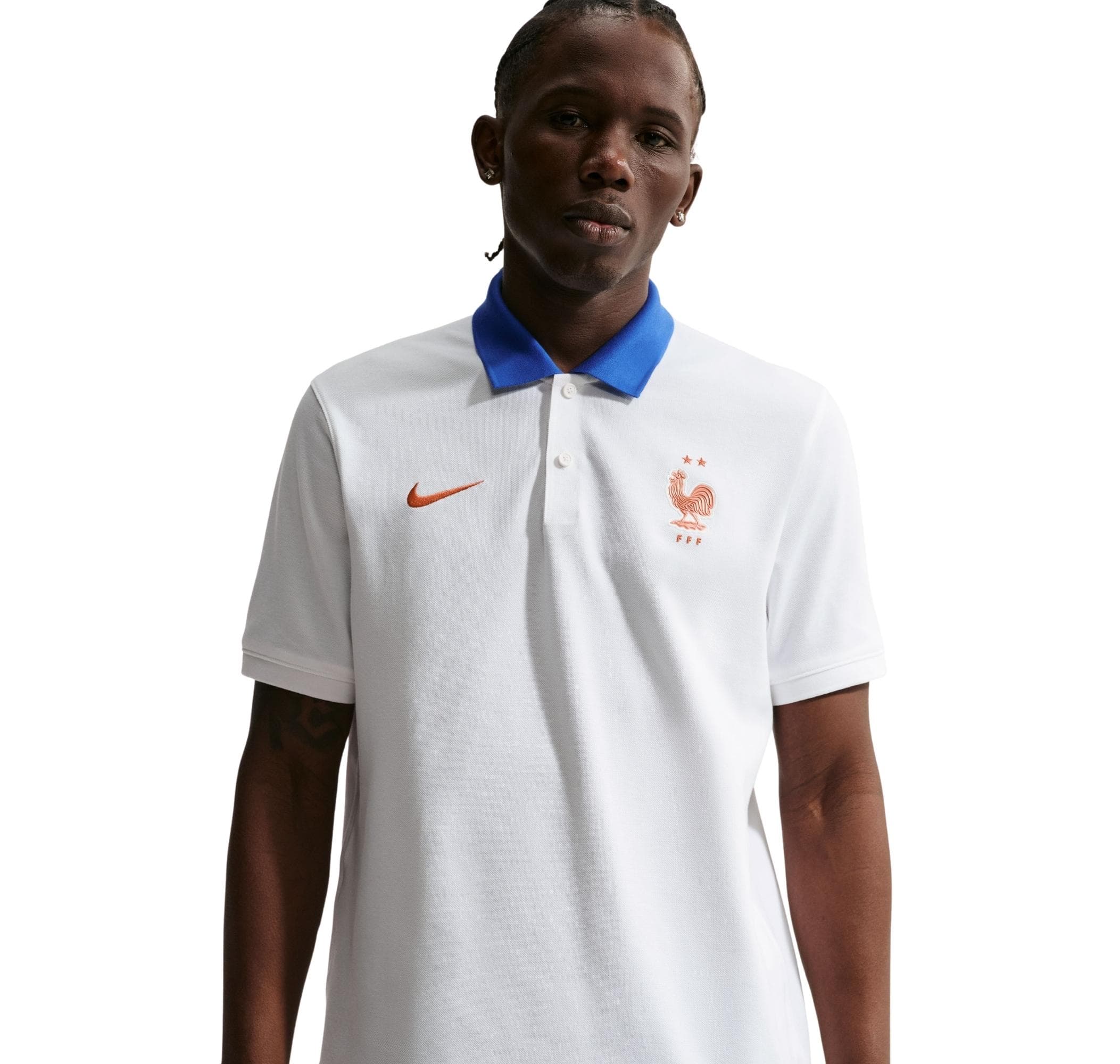 Nike Nike Fransa Fff Polo Df 2.0 Erkek T-Shirt Beyaz - 3