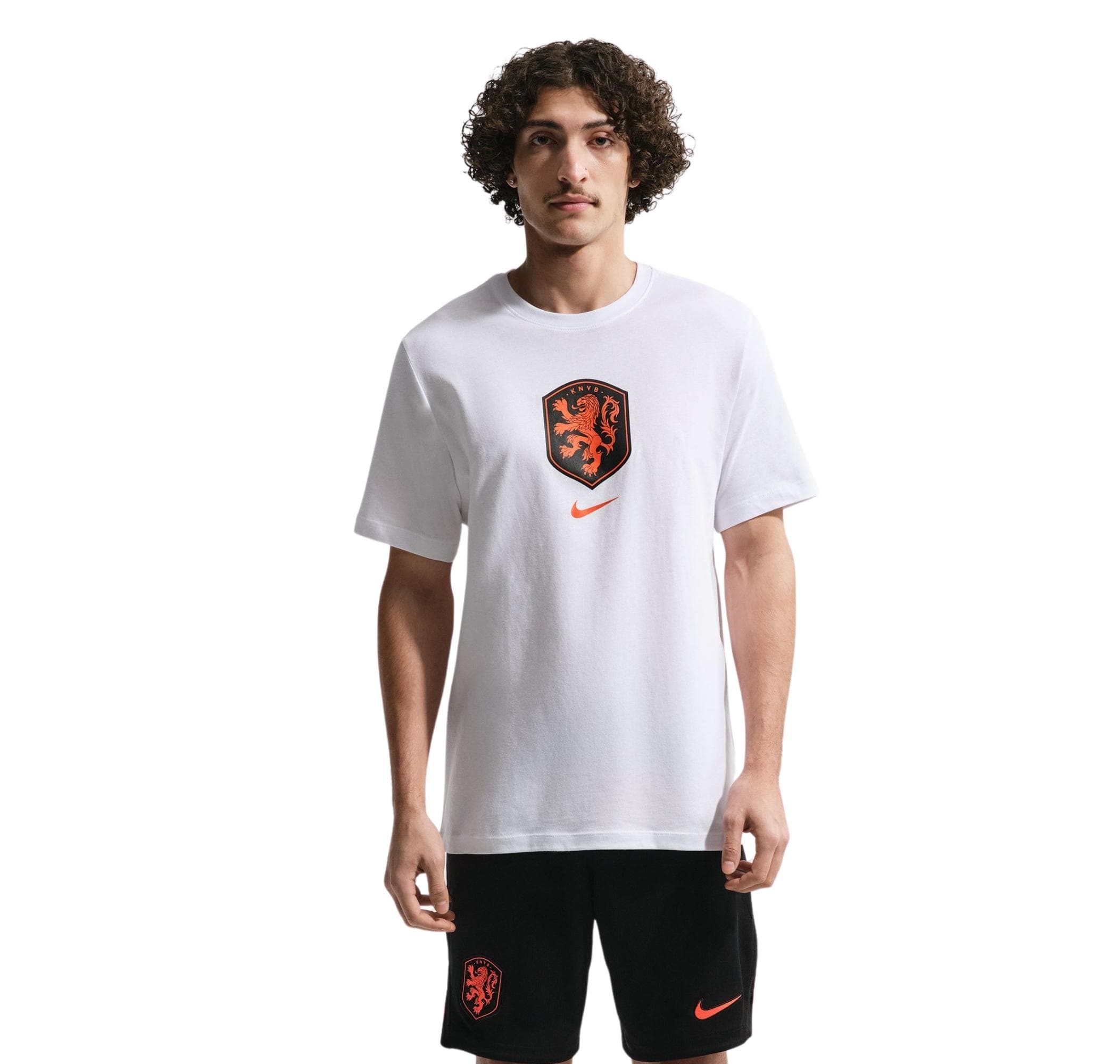 Nike Nike Hollanda Netherlands Crest Tee Erkek T-Shirt Beyaz