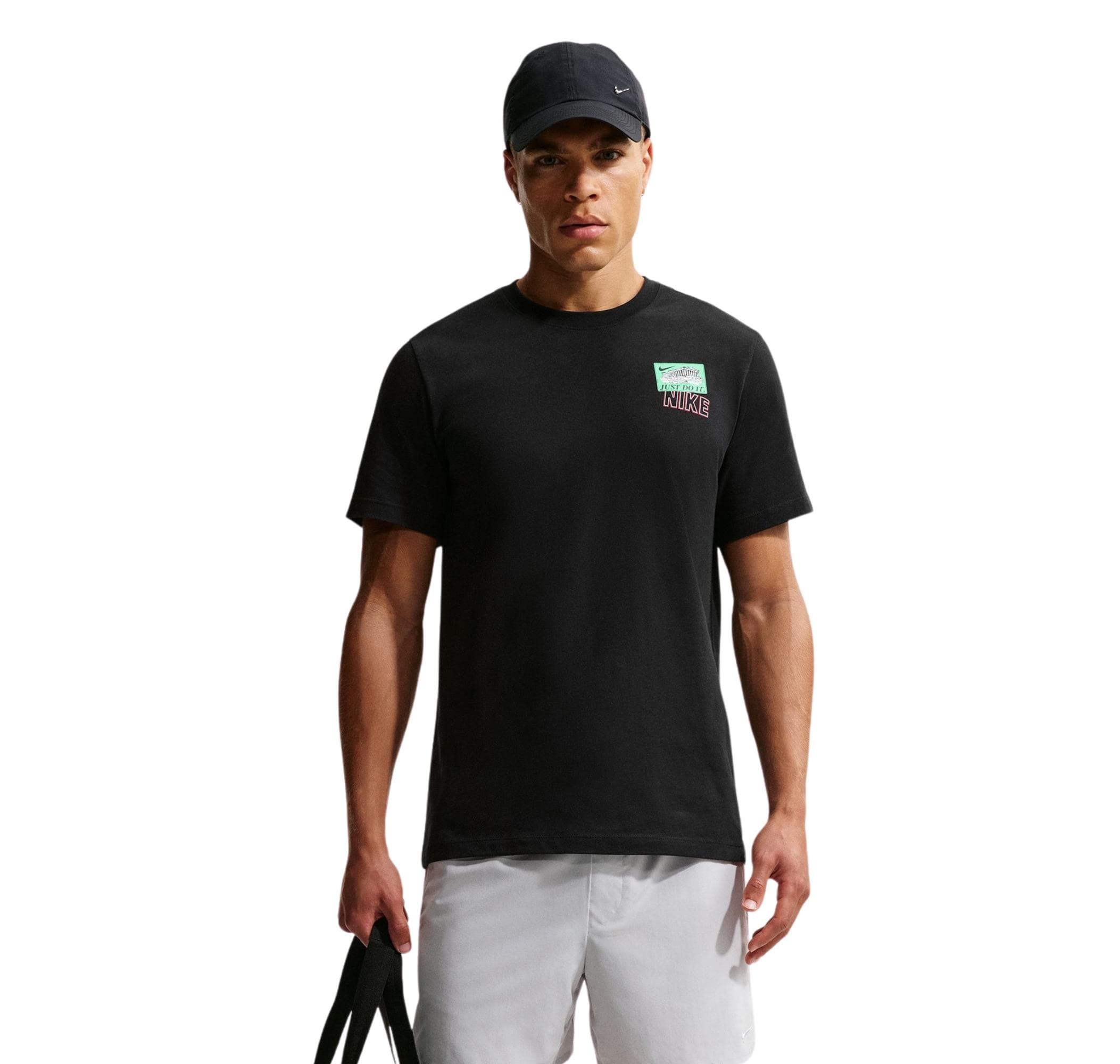 Nike Nike M Nk Tee Std Traın Stıckers Erkek T-Shirt Siyah