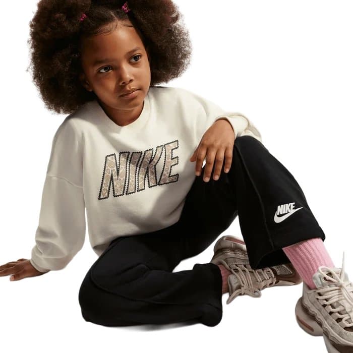 Nike Nike Performans Nkg Retro Ft Wıde Leg Pant Set Çocuk Sweatshirt Beyaz - 3