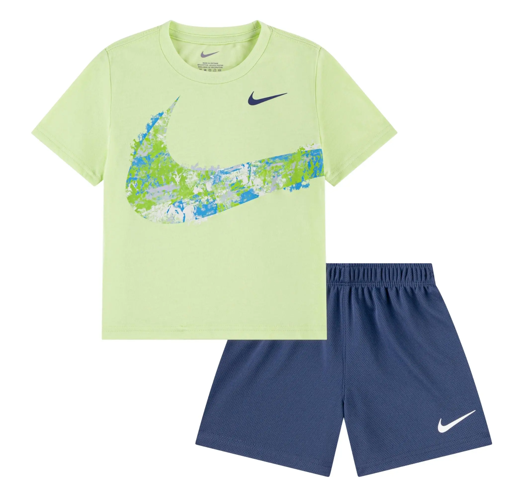 Nike Nike Performans Nkn E1D1 Gfx Jersey-Mesh Short Çocuk T-Shirt Yeşil