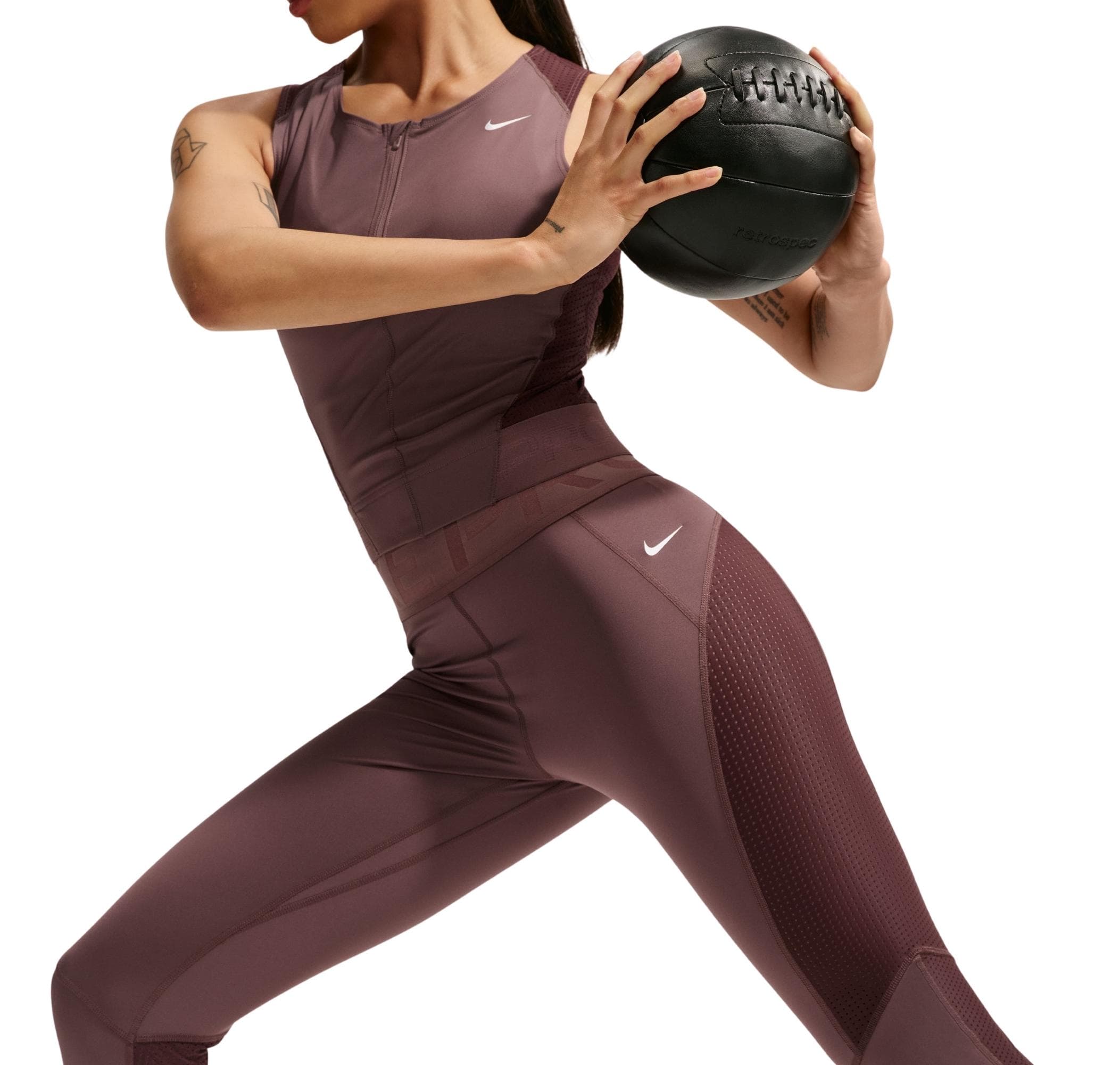 Nike Nike Pro Sculpt Kadın Tayt Kahve - 3