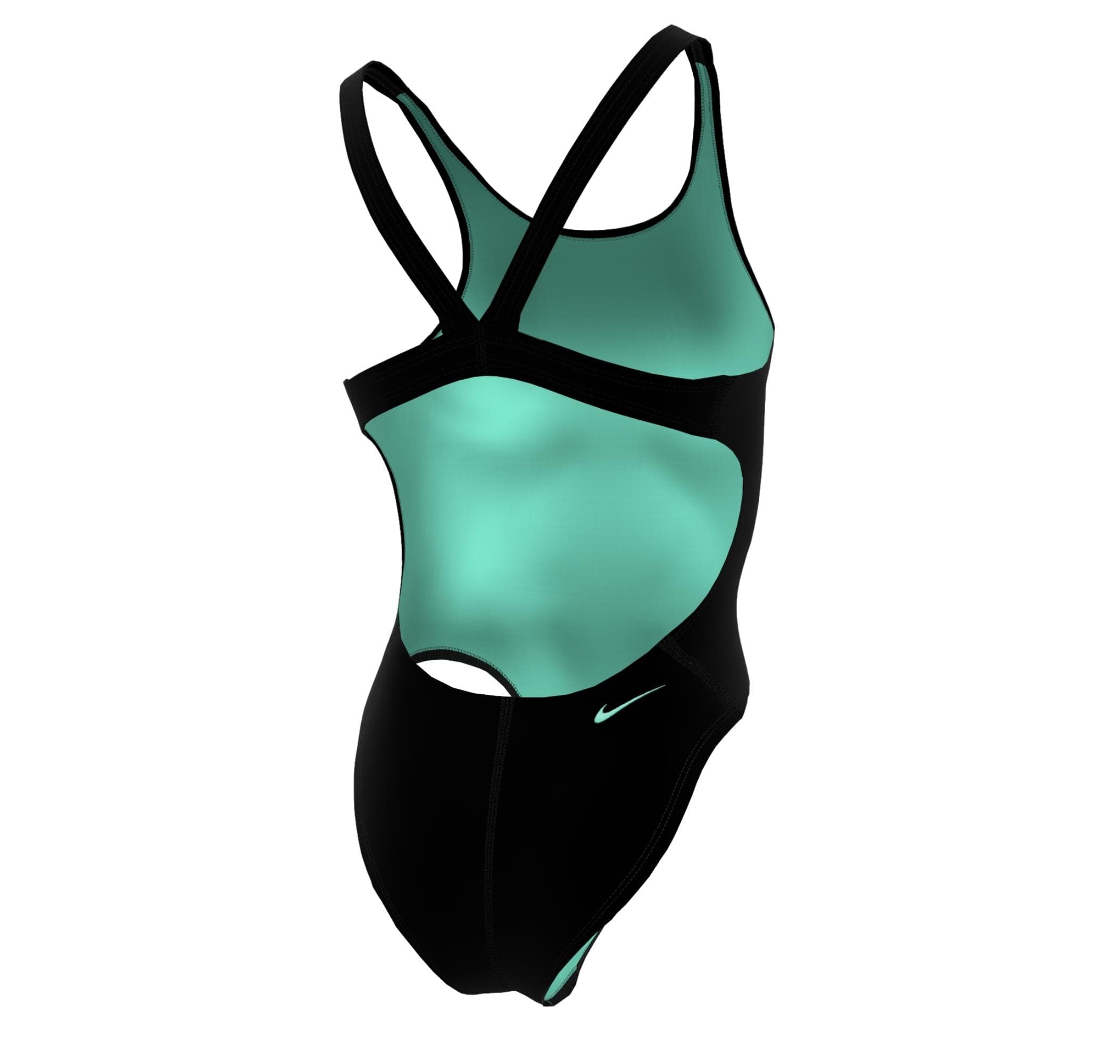 Nike Nike Swim Logo Graphıc Fastback Kadın Mayo Siyah - 3