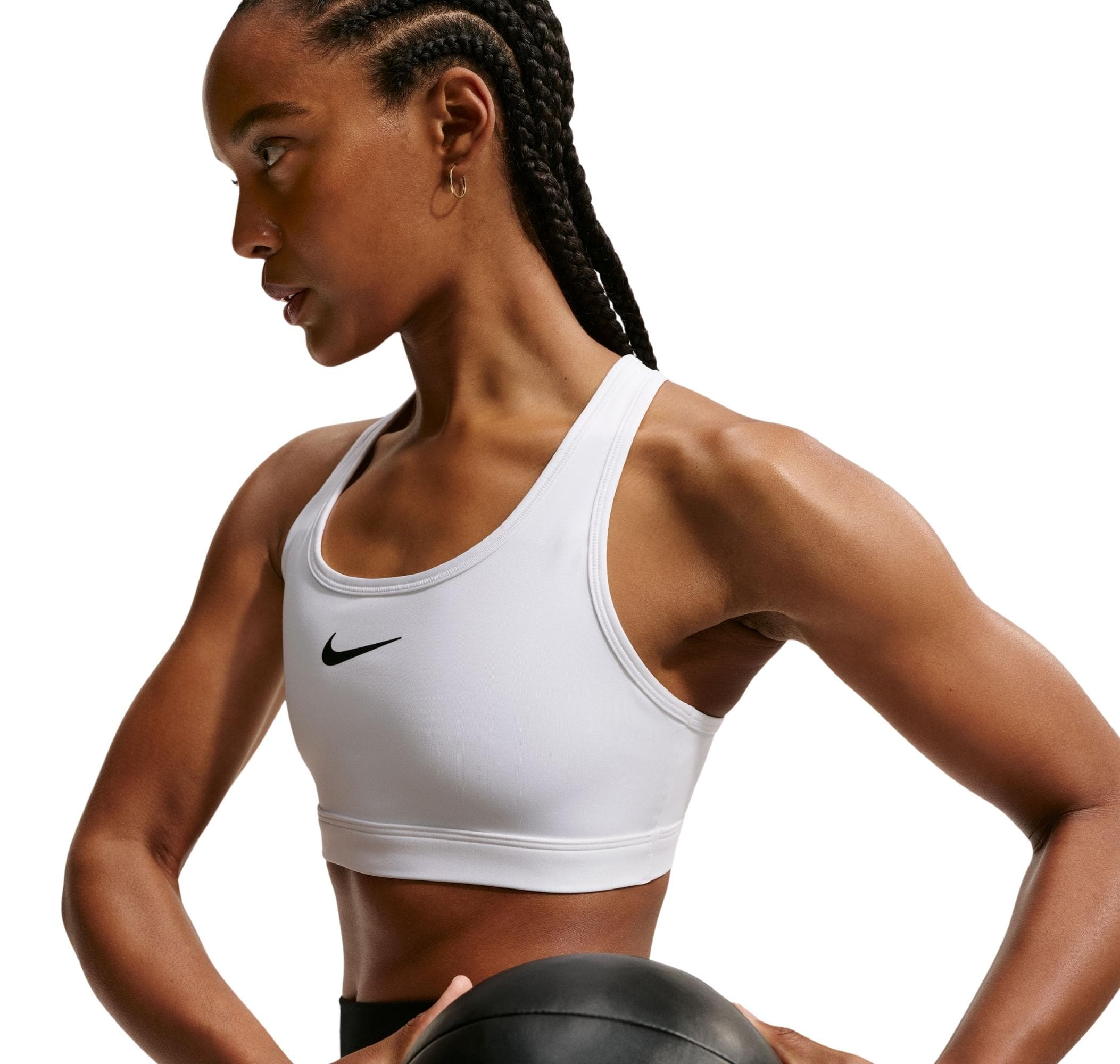 Nike Nike Swoosh Medium Support Kadın Büstiyer Beyaz - 2