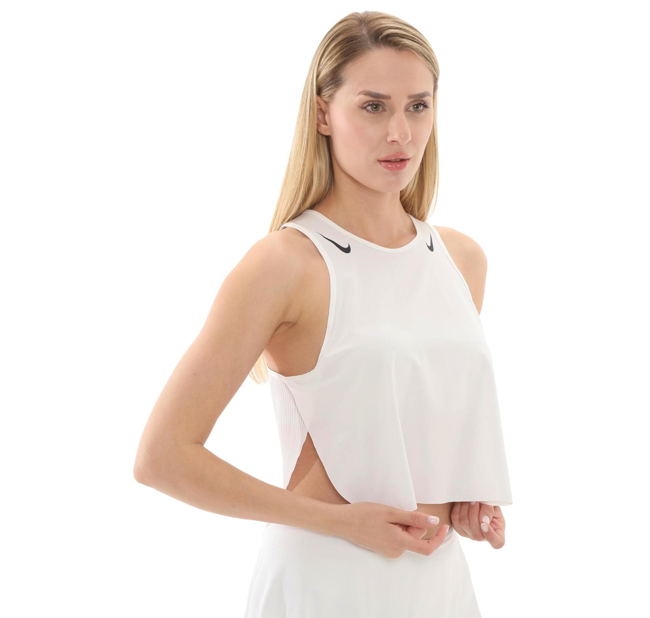 Nike Nike W Nk Arswft Dfadv Crop Tank Kadın T-Shirt Beyaz