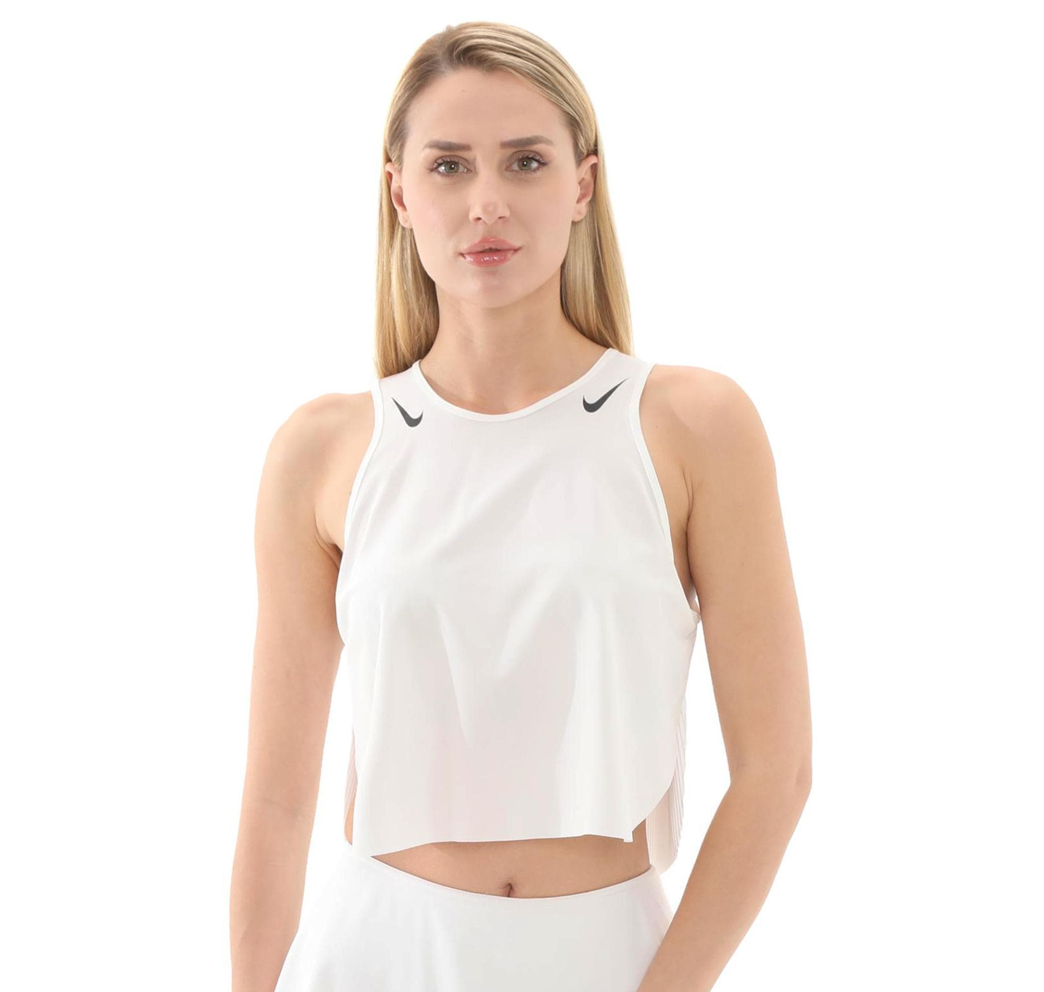 Nike Nike W Nk Arswft Dfadv Crop Tank Kadın T-Shirt Beyaz - 3