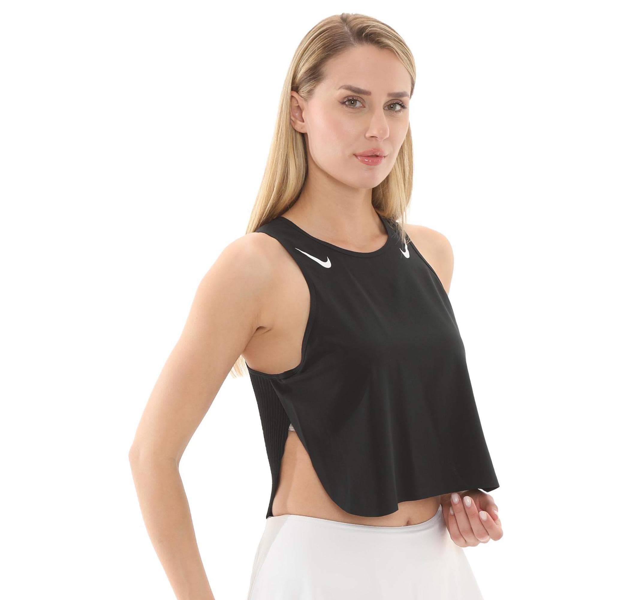 Nike Nike W Nk Arswft Dfadv Crop Tank Kadın T-Shirt Siyah - 3