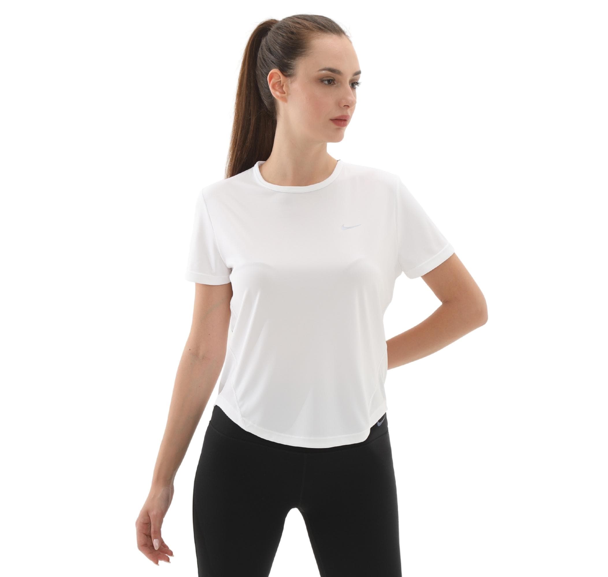 Nike Nike W Nk Tempo Df Ss Top Kadın T-Shirt Beyaz - 2