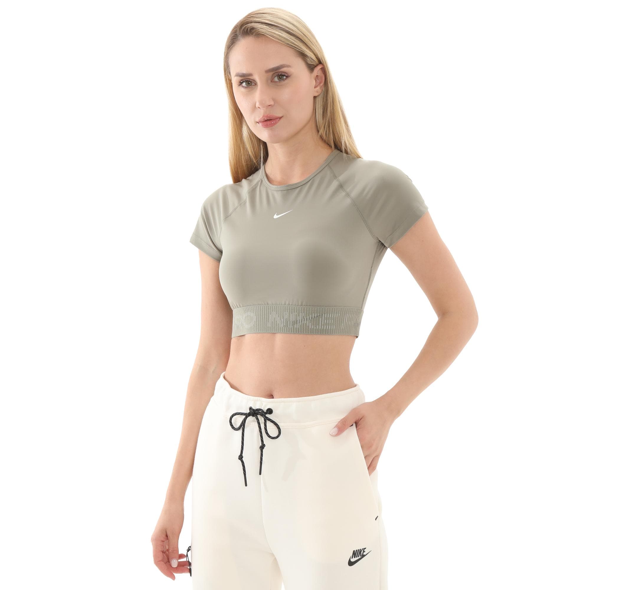 Nike Nike W Np Df Ss Crop Top Tt Gx Kadın T-Shirt Yeşil - 2