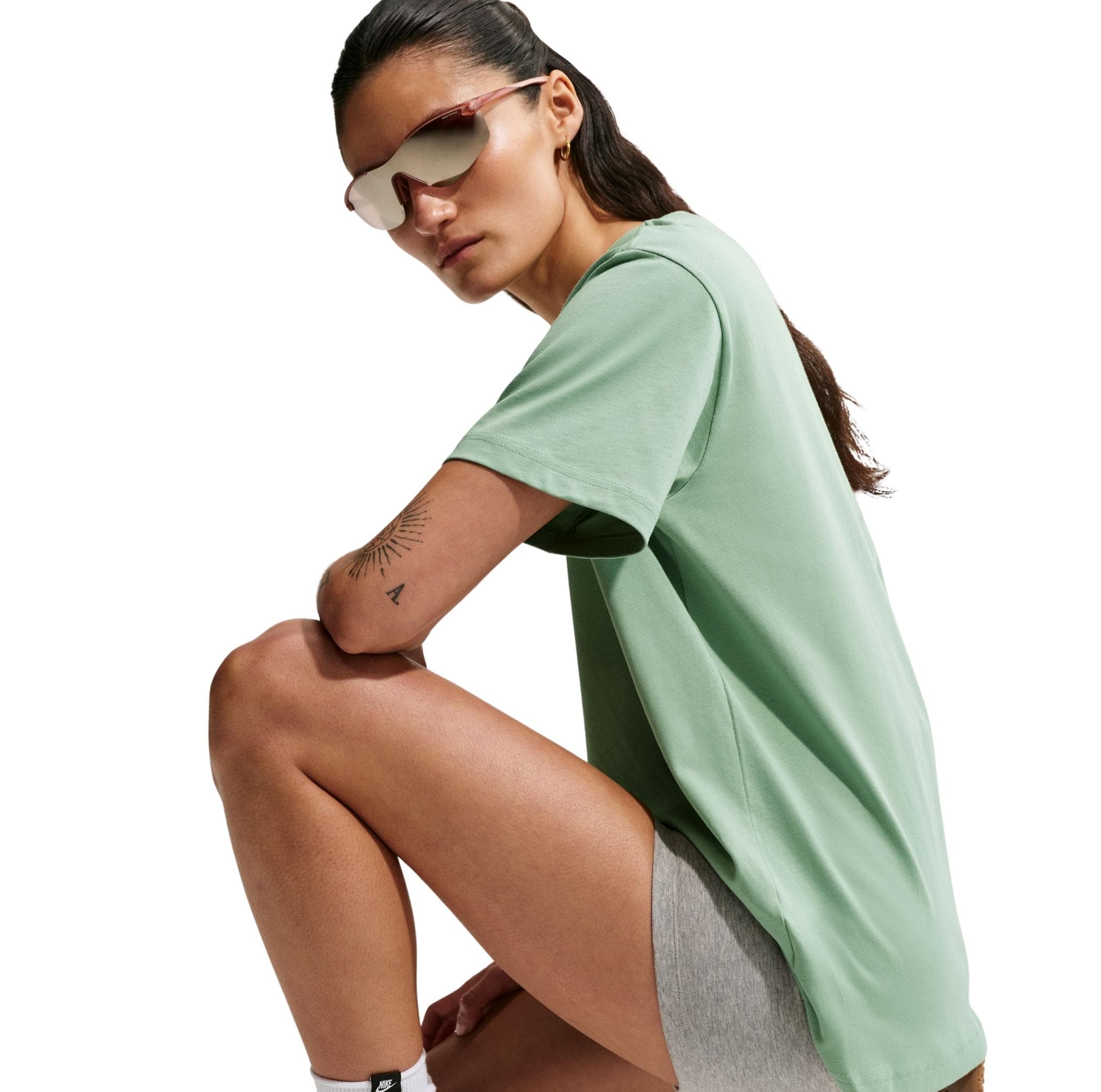 Nike Nike W Nsw Classıc Ss Tee Kadın T-Shirt Yeşil - 4