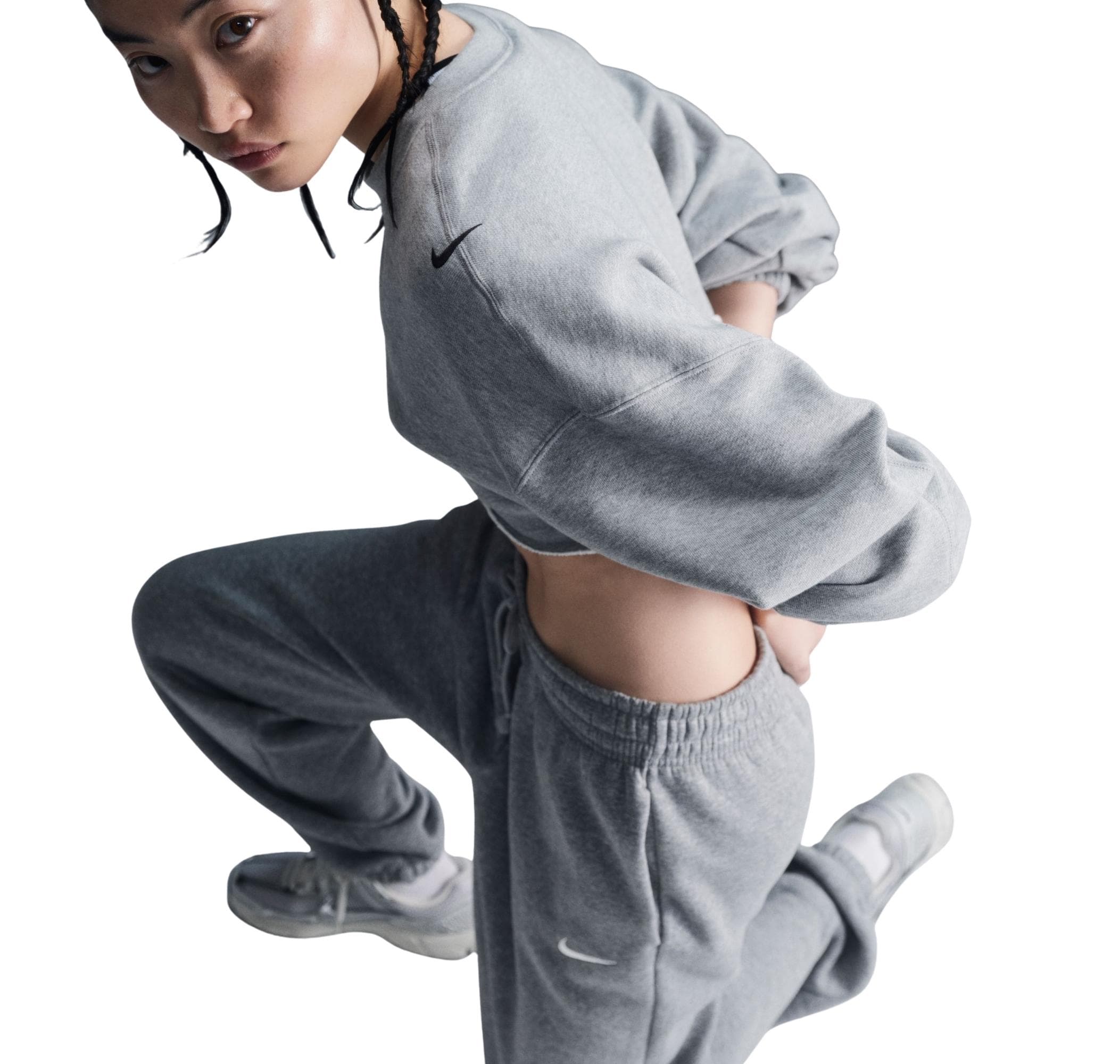 Nike Nike W Nsw Phnx Flc Hr Os Pant 2 Kadın Eşofman Altı Gri - 5