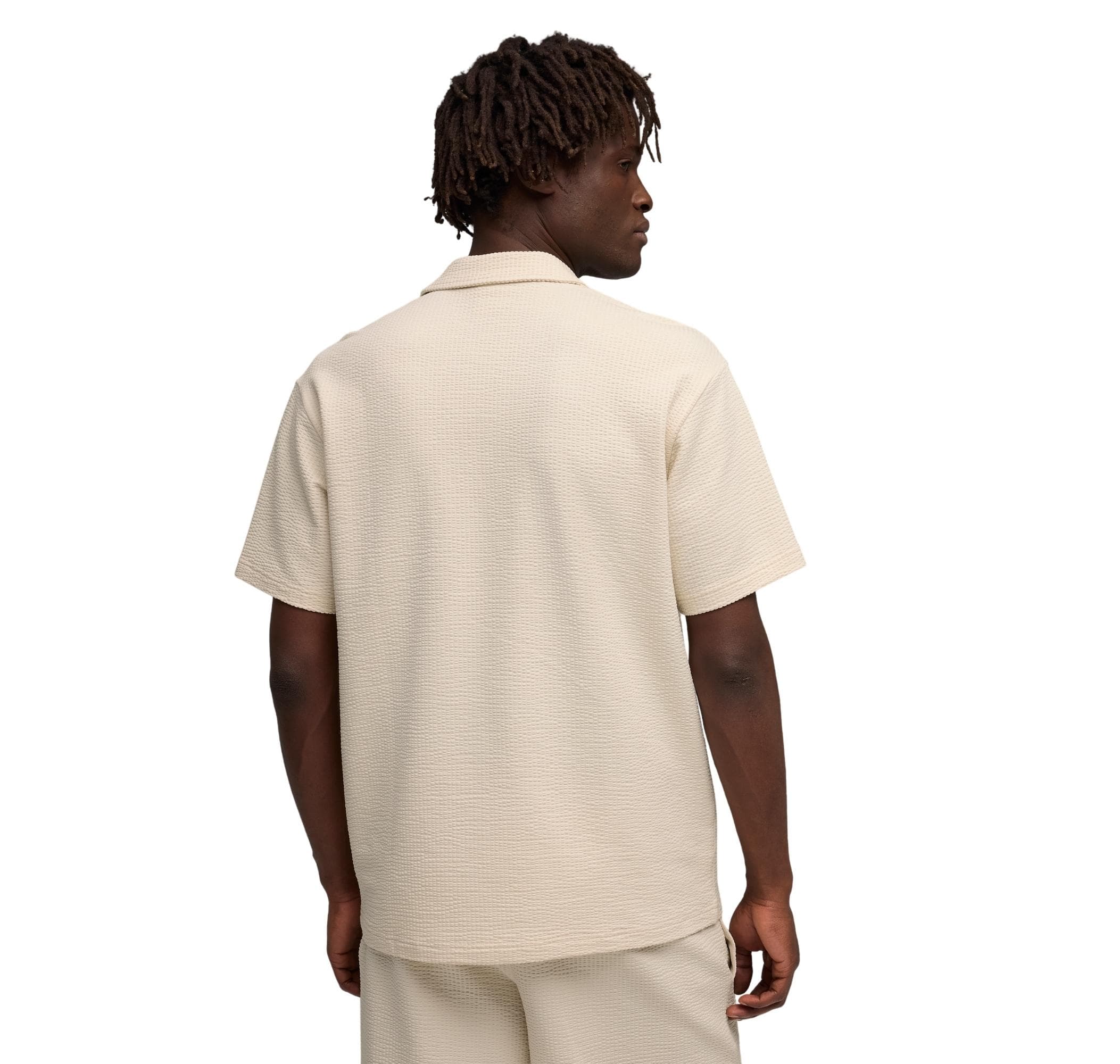 Puma Puma Ess Elevated Material Polo Erkek T-Shirt Krem - 2