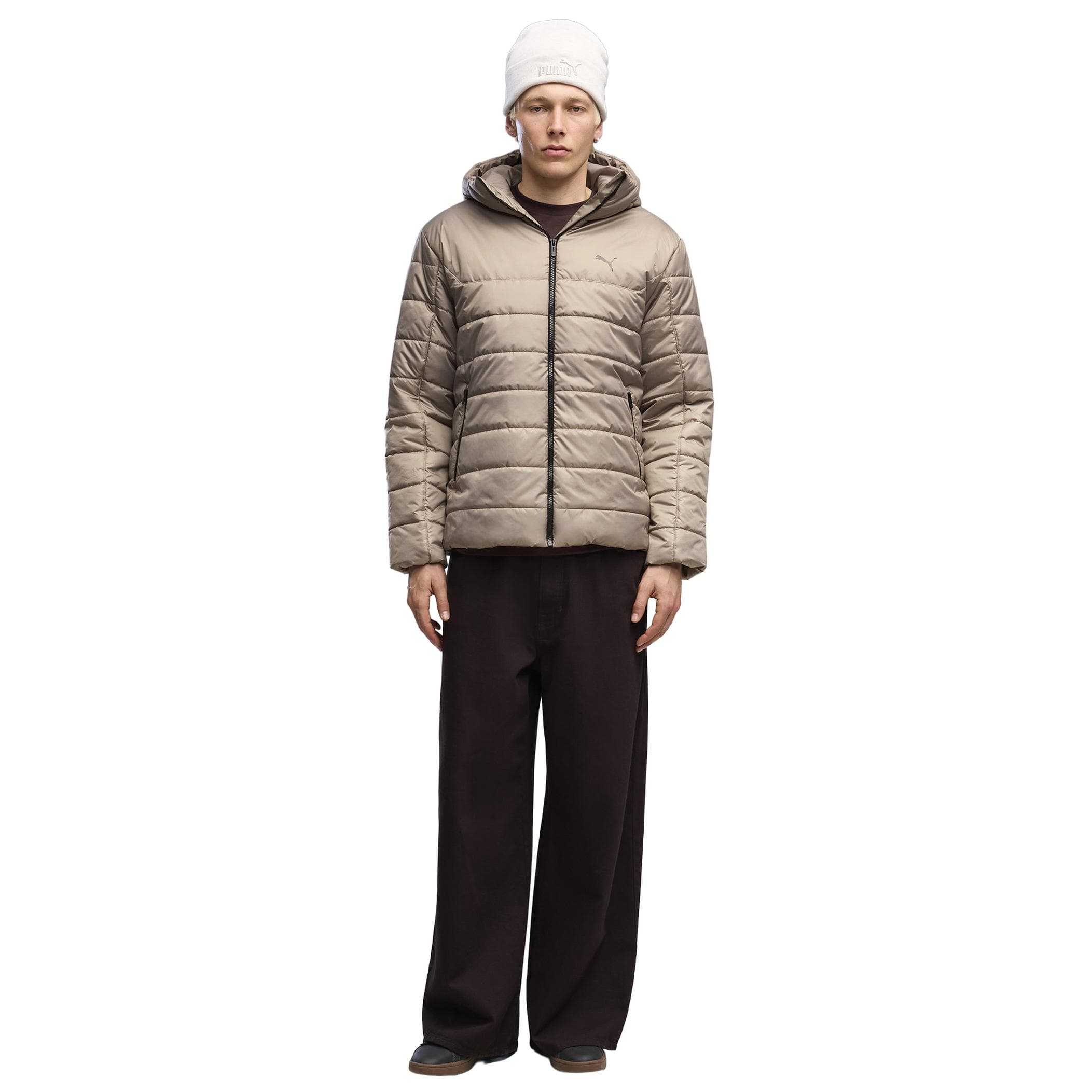 Puma Puma Ess Hooded Padded Jacket Erkek Mont Kahve - 3