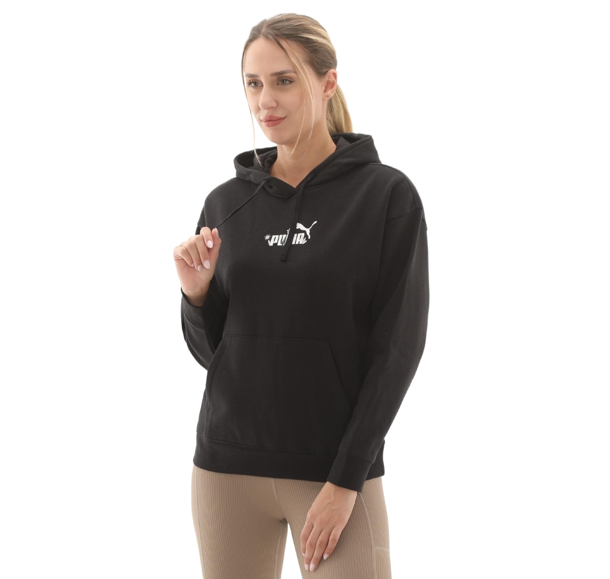 Puma Puma Ess Nature 2.0 Hoodie Kadın Sweatshirt Siyah - 2