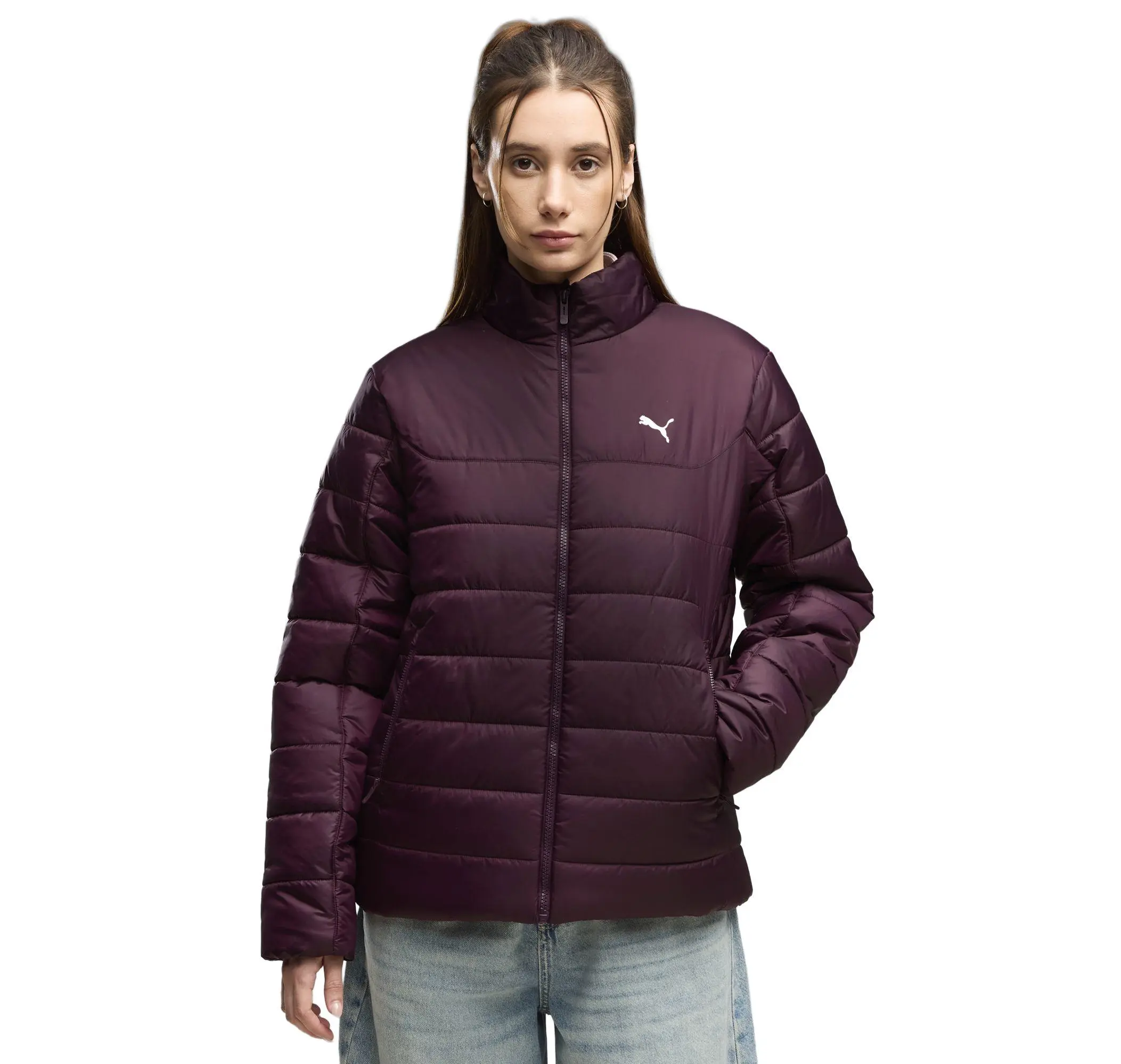 Puma Puma Ess Padded Jacket Kadın Mont Bordo