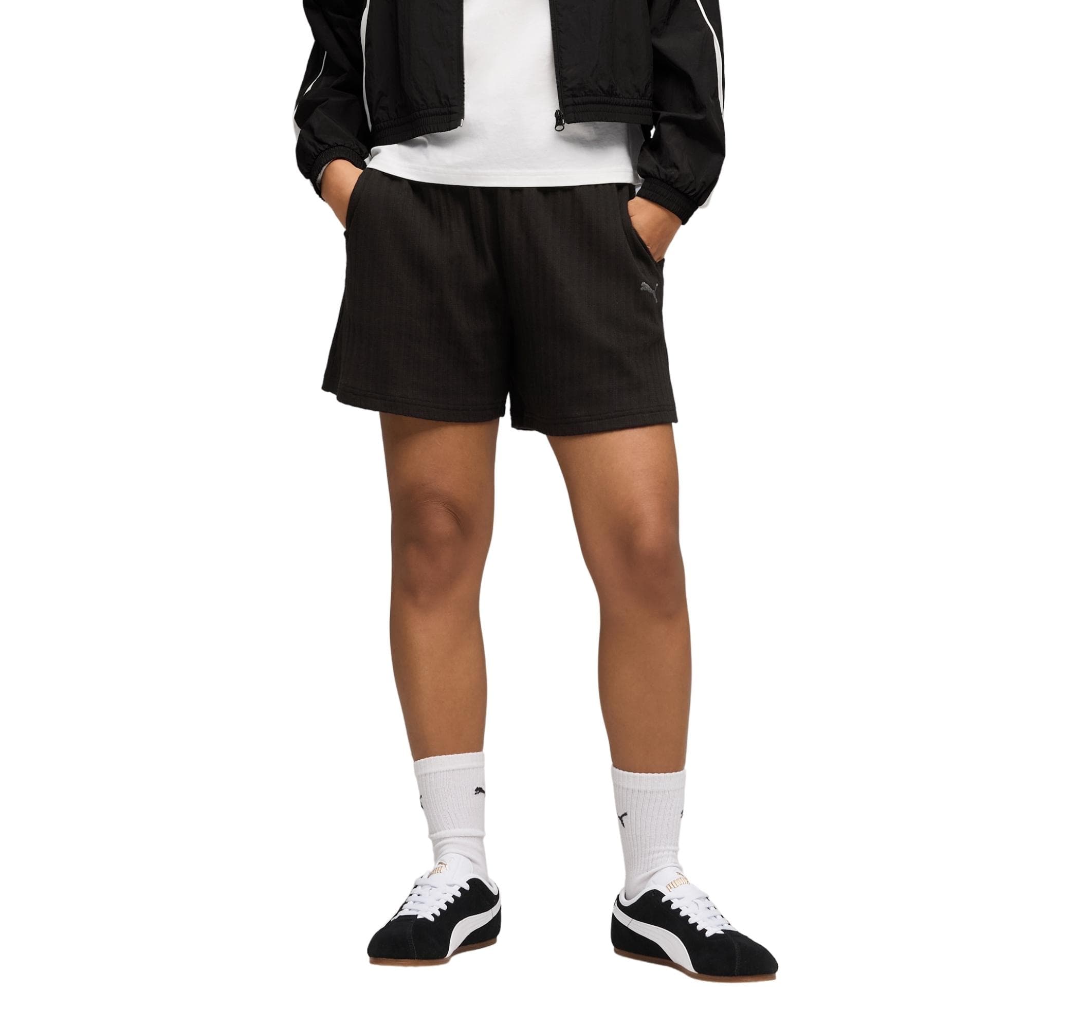 Puma Puma Her High-Waist Shorts Kadın Şort Ve Kapri Siyah