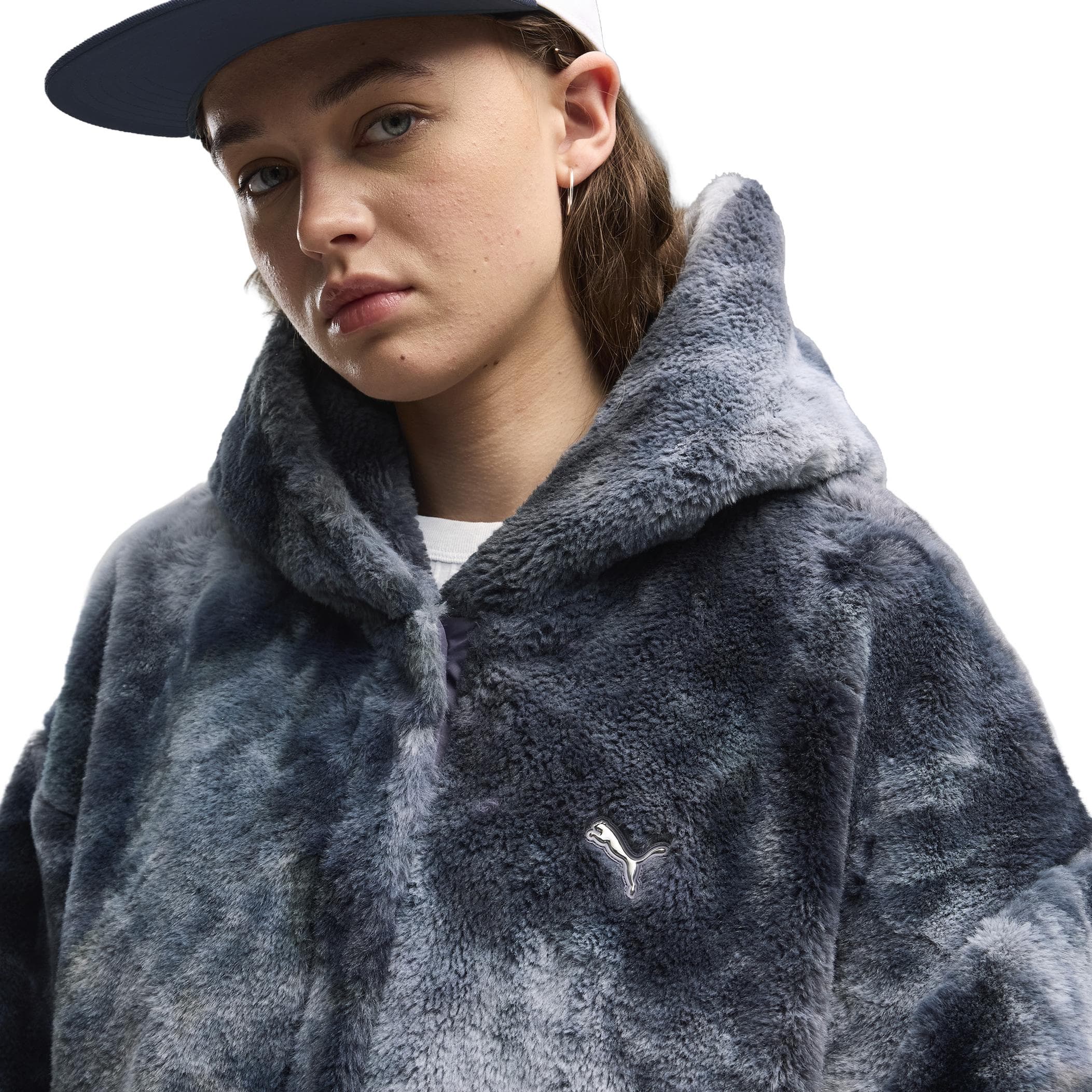 Puma Puma Highloft Fleece Jacket W Kadın Ceket Mavi - 2