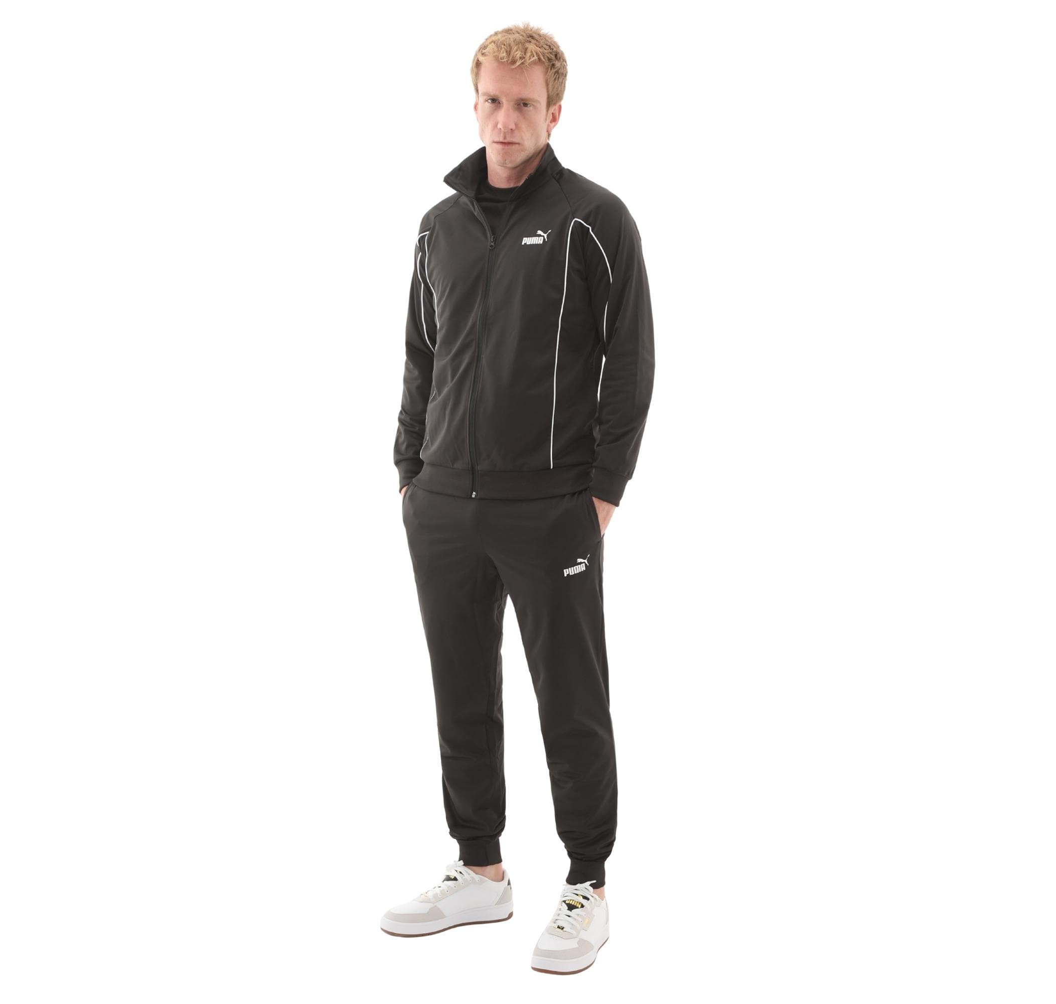 Puma Puma Poly Piping Suit Erkek Eşofman Takımı Siyah - 2