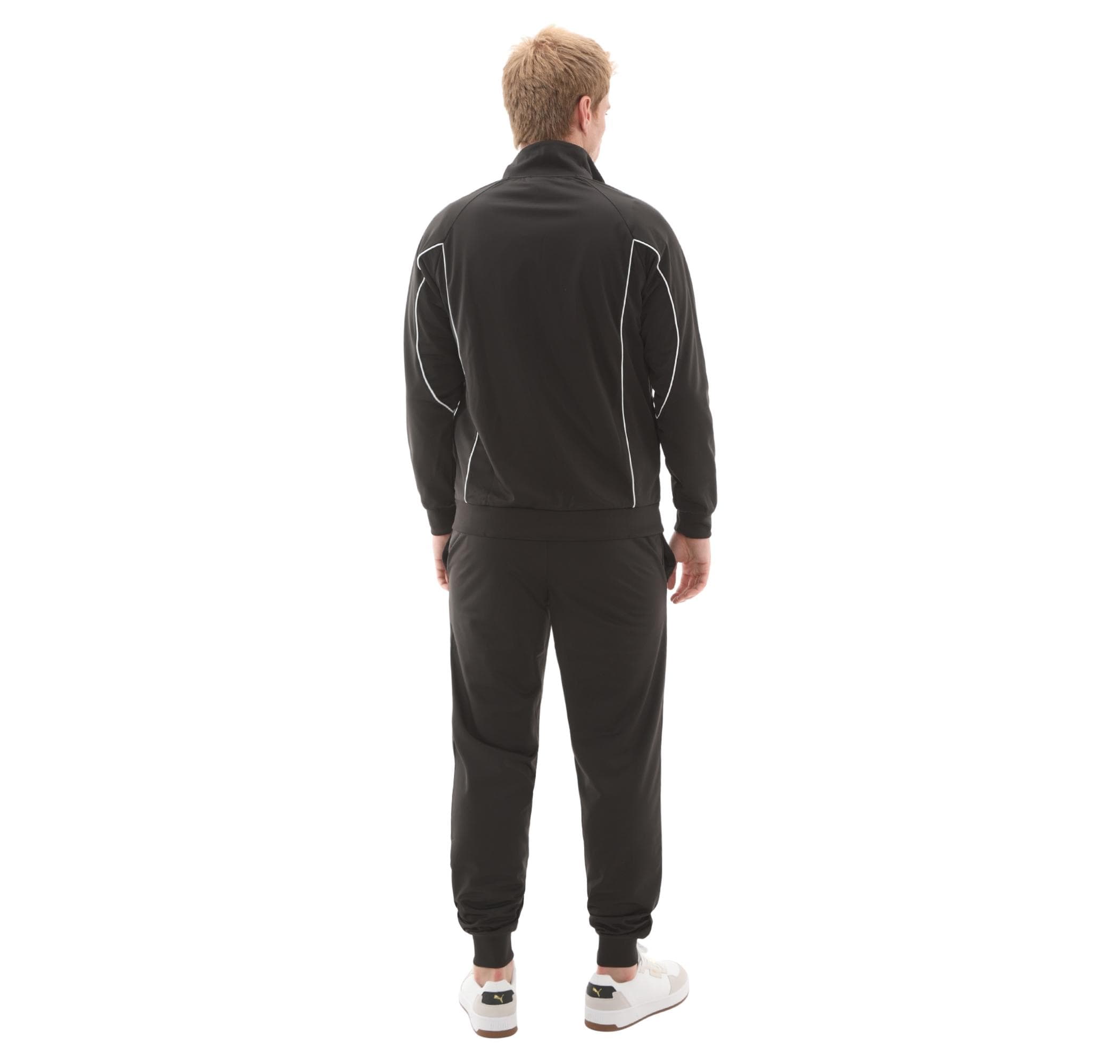 Puma Puma Poly Piping Suit Erkek Eşofman Takımı Siyah - 4