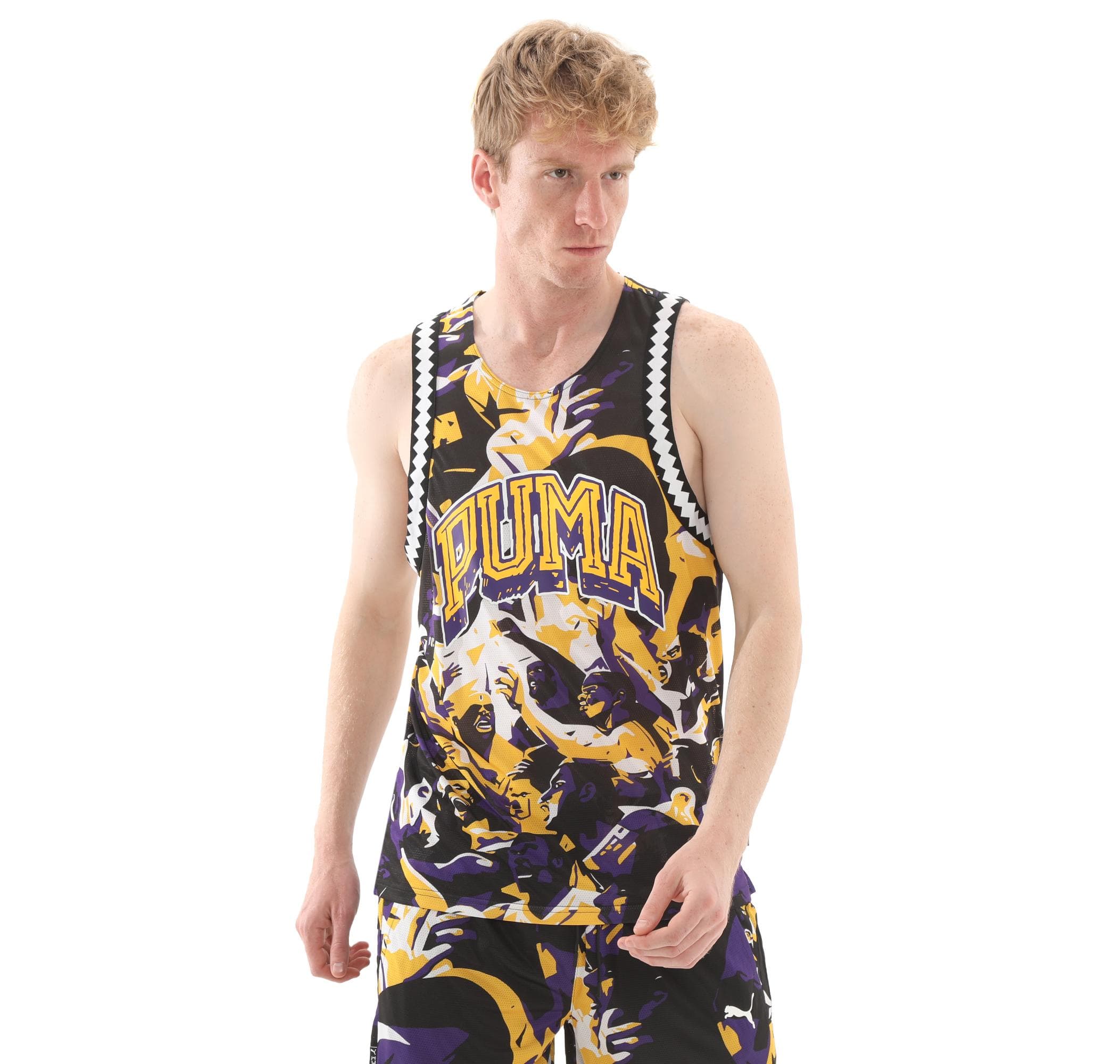 Puma Puma Rival Rage Aop Mesh Tank Erkek T-Shirt Siyah - 2