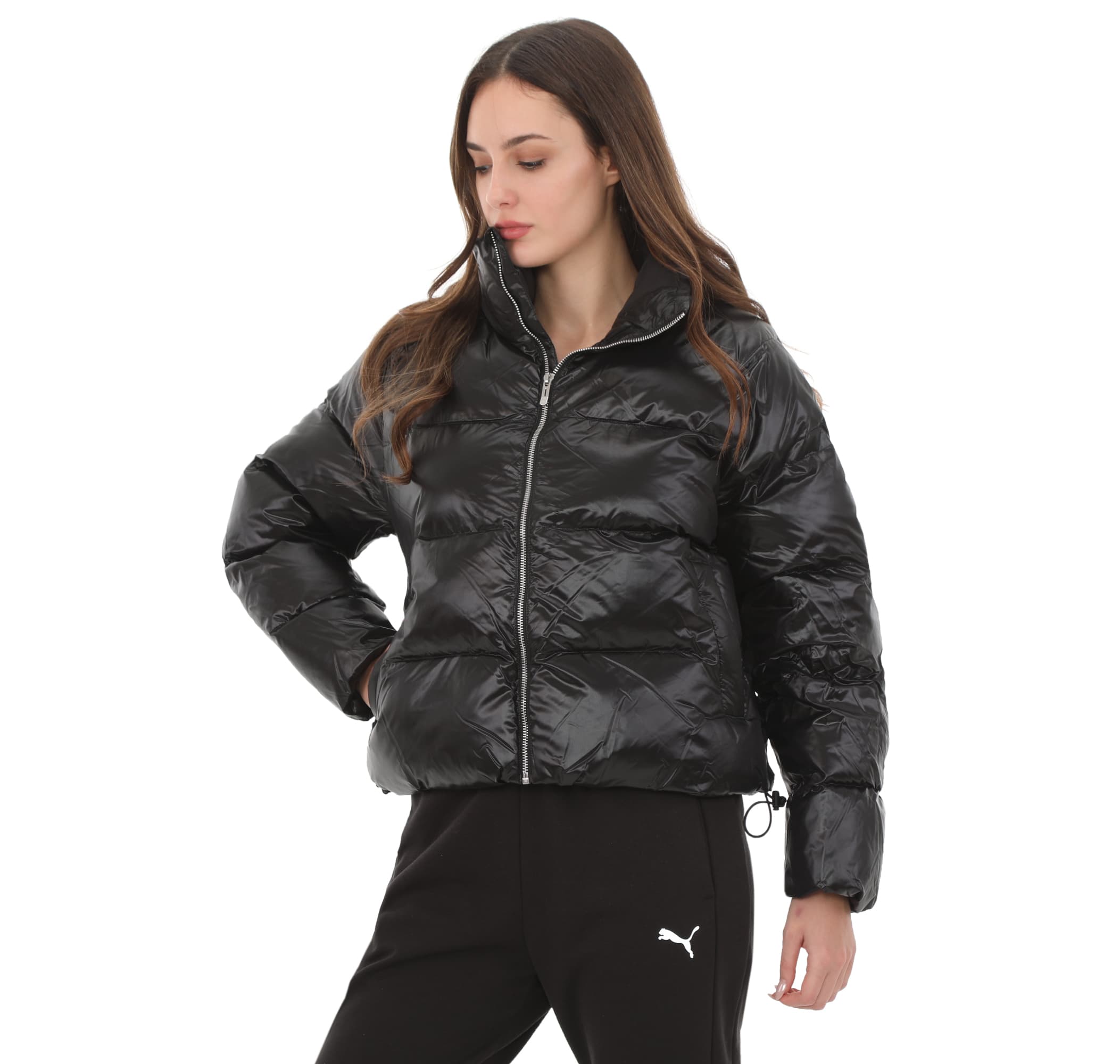 Puma Puma Shiny Puffer Jacket Kadın Mont Siyah - 2