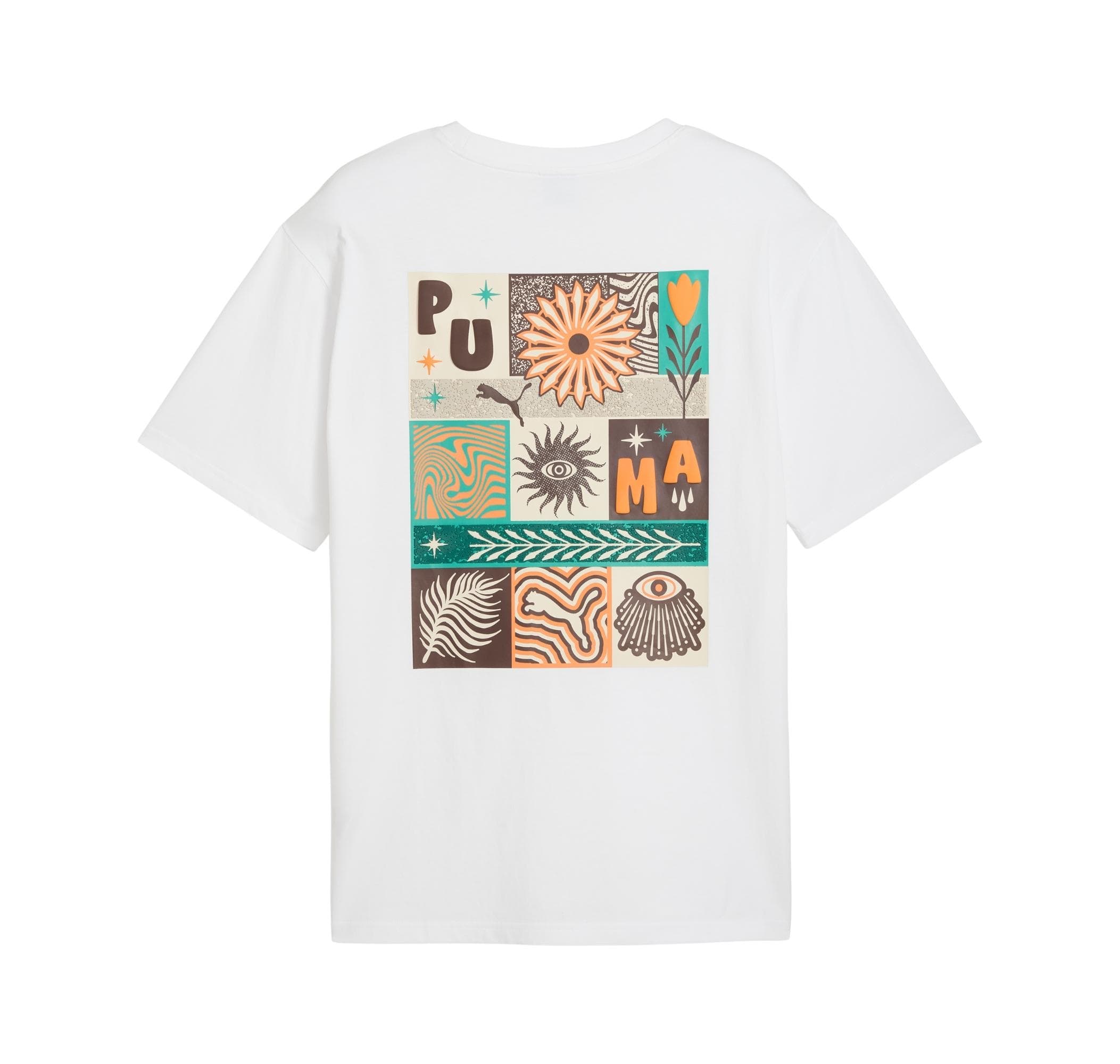 Puma Puma Sunset Drıve Relaxed Tee Erkek T-Shirt Beyaz - 5