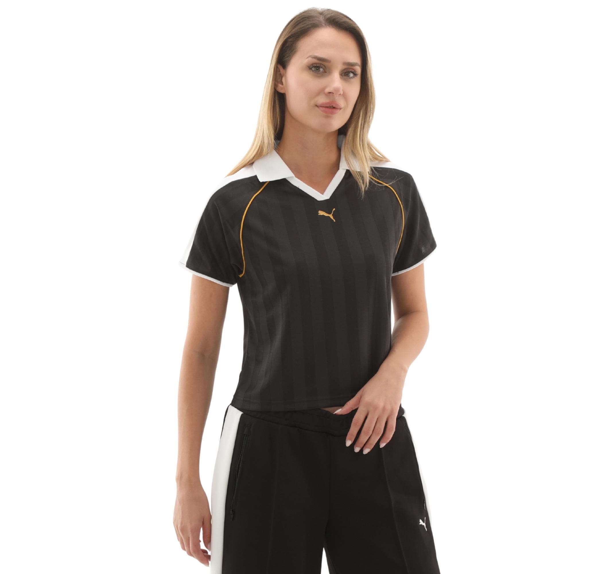 Puma Puma T7 Relaxed Football Jersey Kadın T-Shirt Siyah - 3