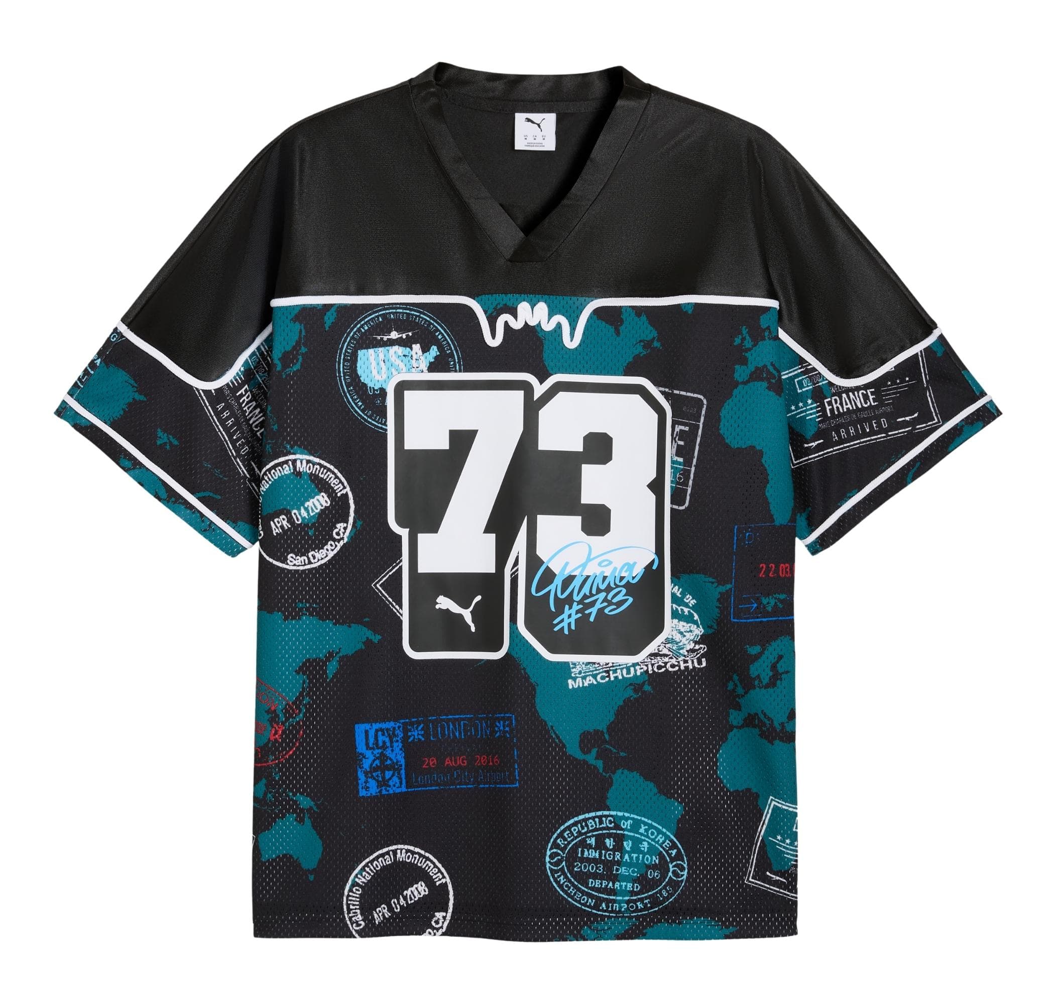 Puma Puma The Atw Dylan Aop Jersey Erkek T-Shirt Siyah - 6
