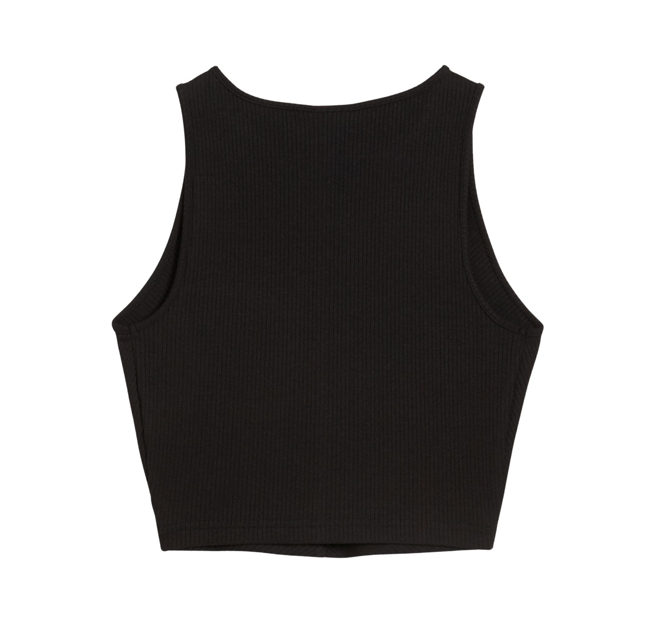Puma Puma Wardrobe Ess Ribbed Crop Top Kadın T-Shirt Siyah - 2