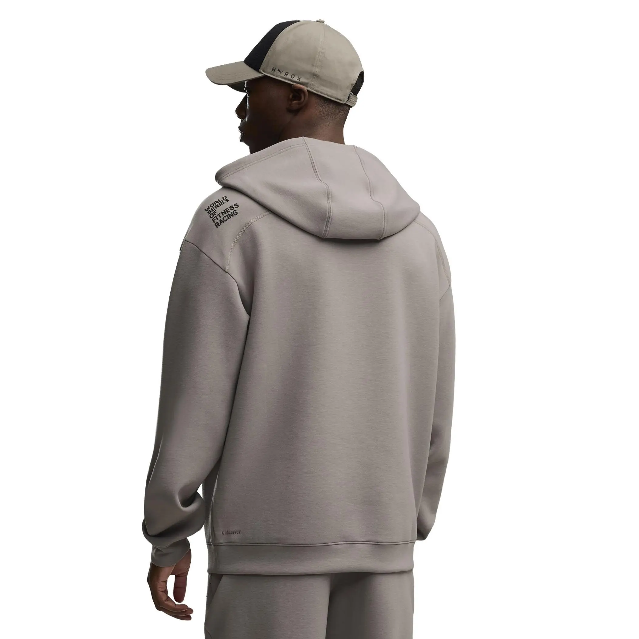 Puma Puma X Hyrox M Cloudspun Hoodıe Erkek Sweatshirt Bej - 2
