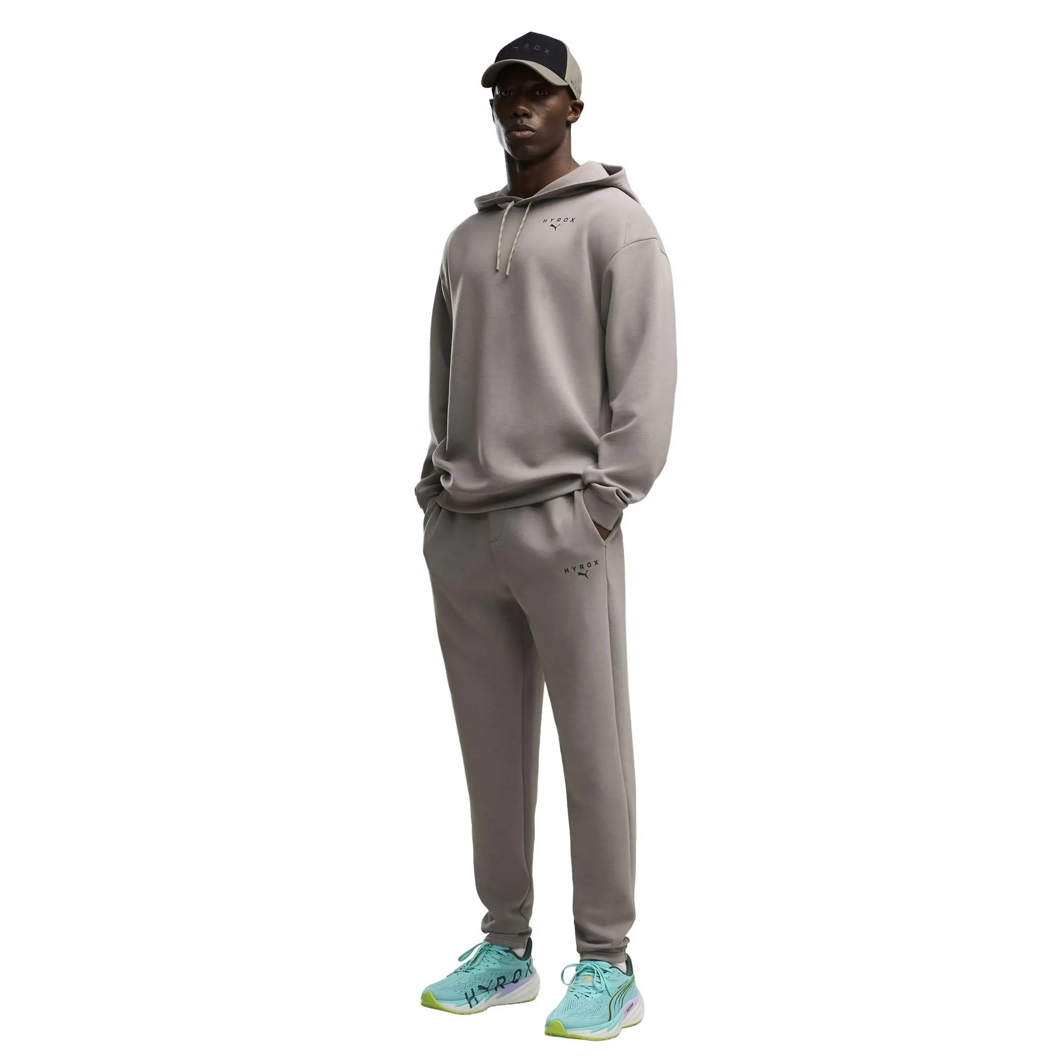 Puma Puma X Hyrox M Cloudspun Hoodıe Erkek Sweatshirt Bej - 3