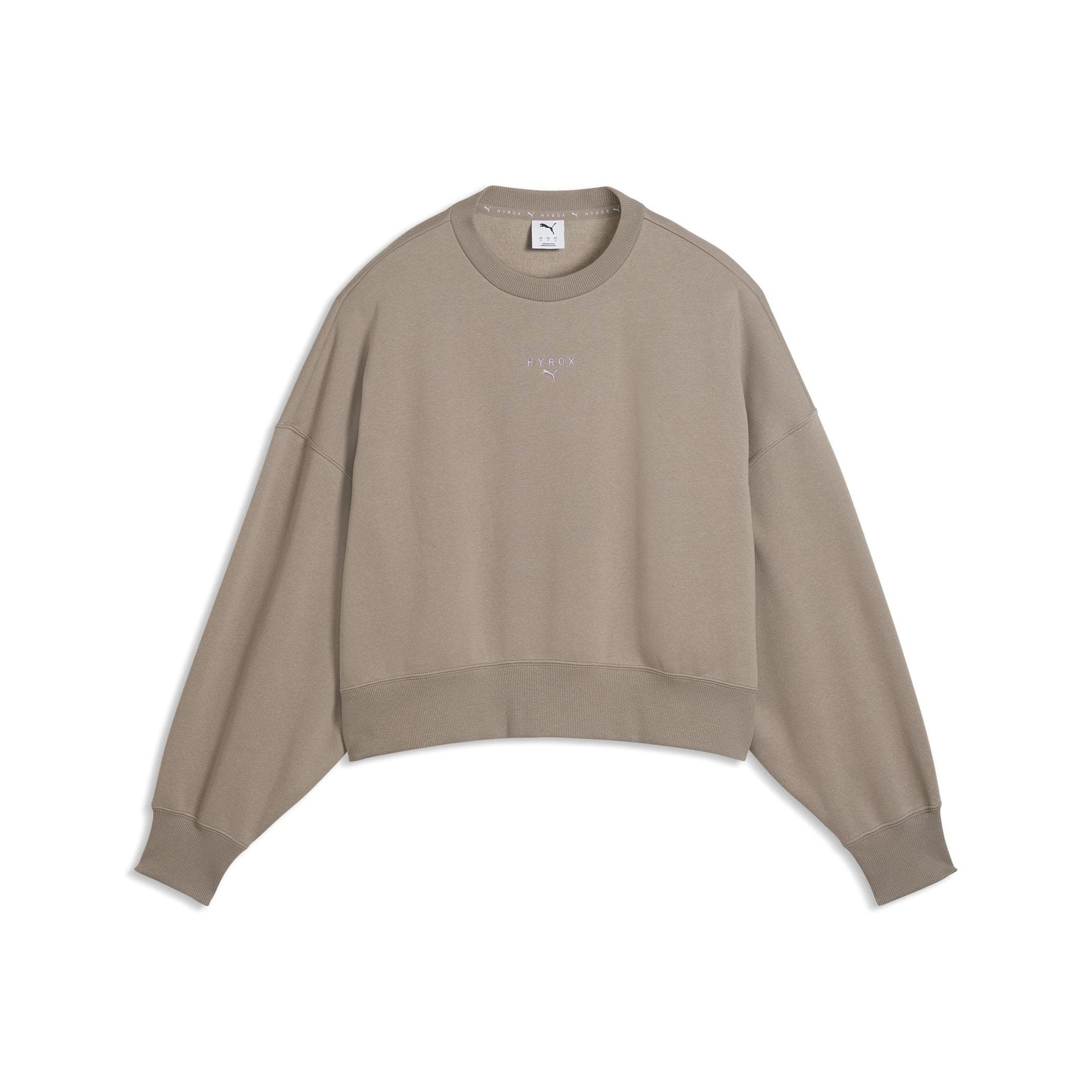 Puma Puma X Hyrox W Heavyweıght Crew Kadın Sweatshirt Bej - 3