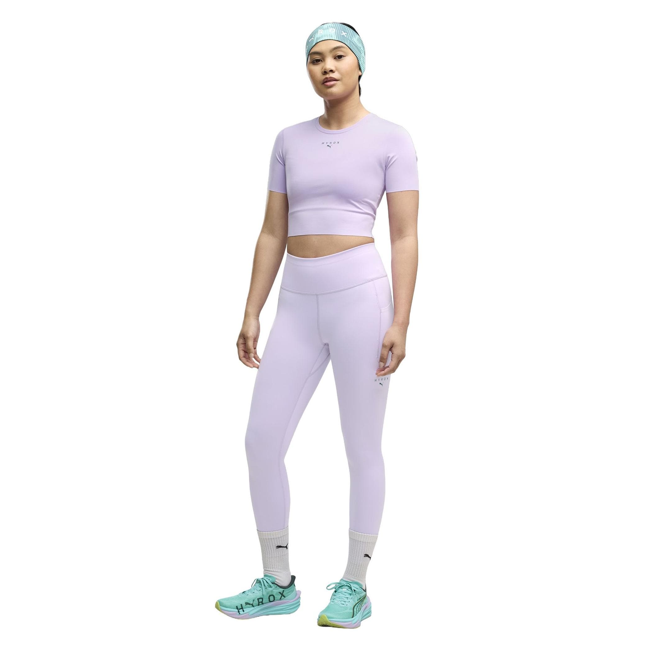 Puma Puma X Hyrox W Pwrmode Crop Tee Kadın Şort Ve Kapri Mor - 3