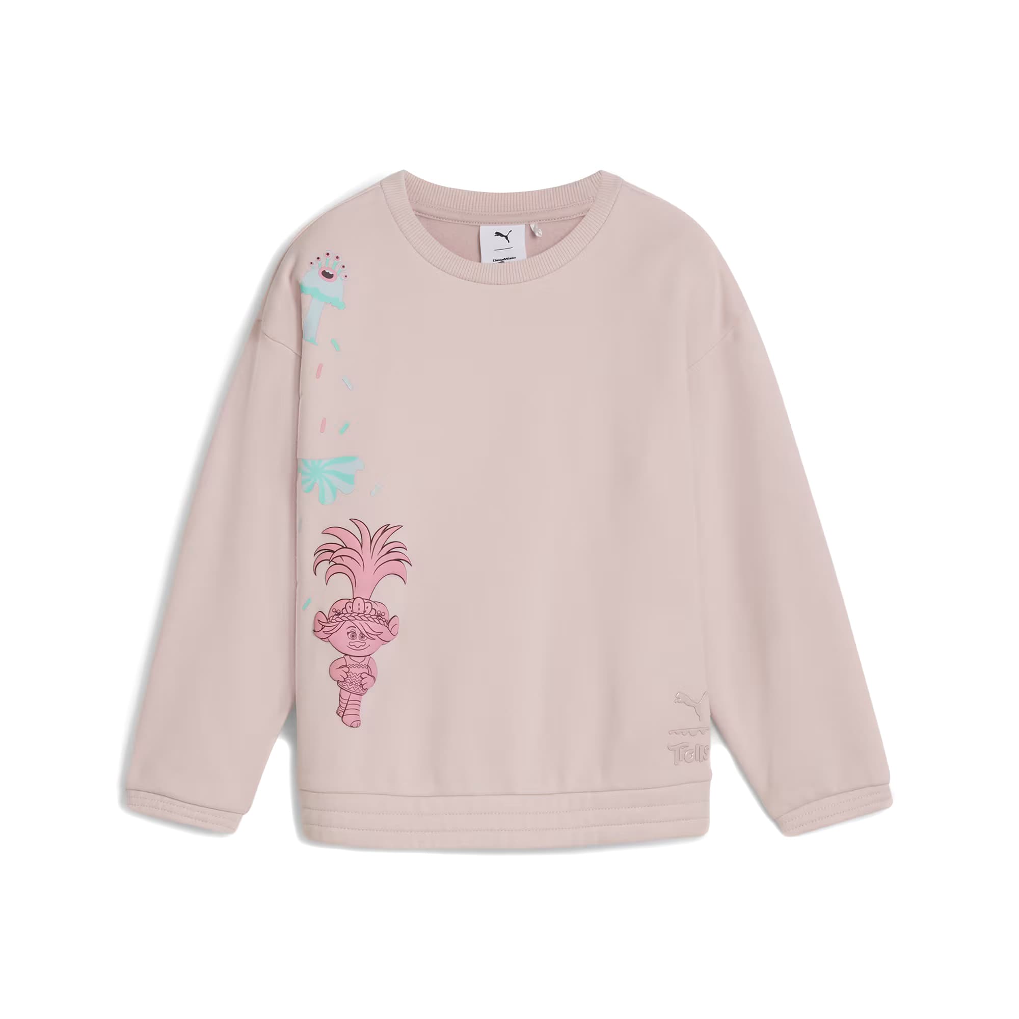 Puma Puma X Trolls Graphic Crew Çocuk Sweatshirt Pembe