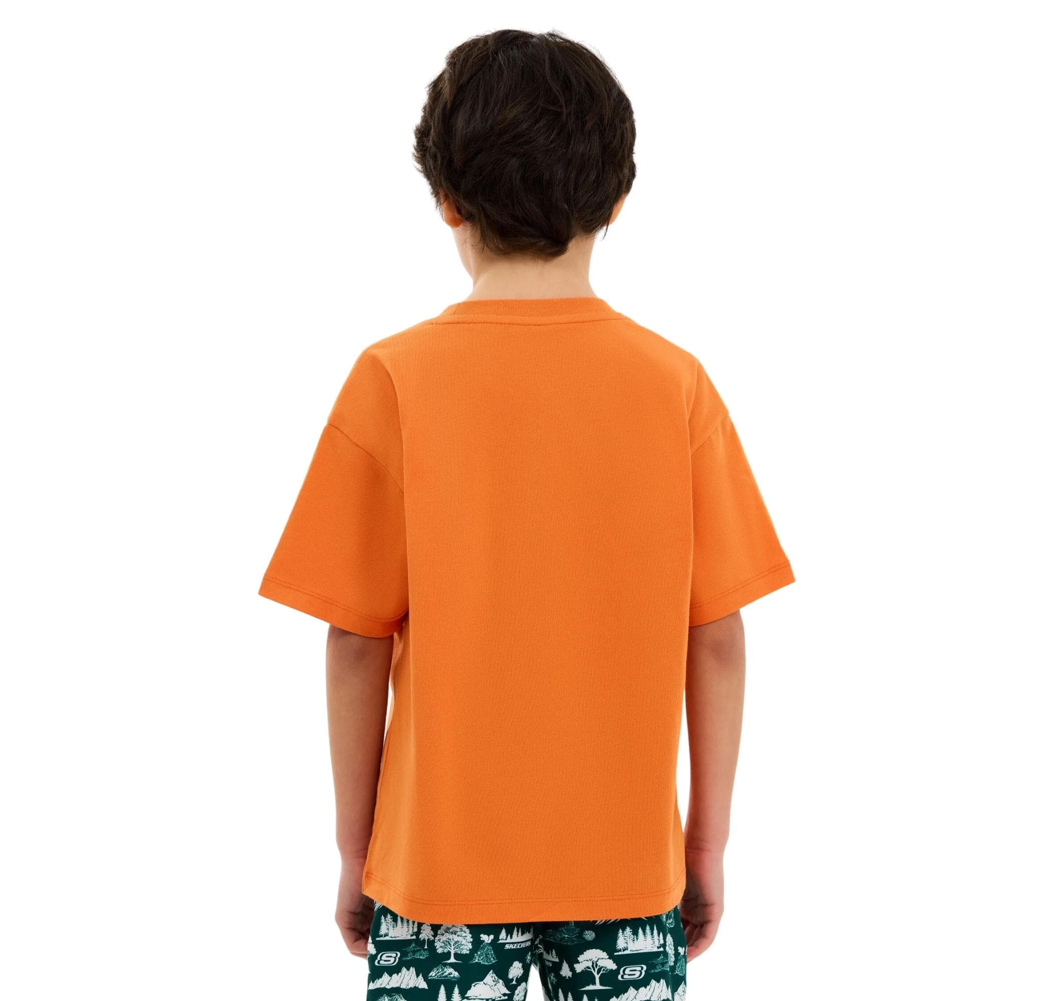 Skechers Skechers B Graphic Tee Oversize Çocuk T-Shirt Turuncu - 3