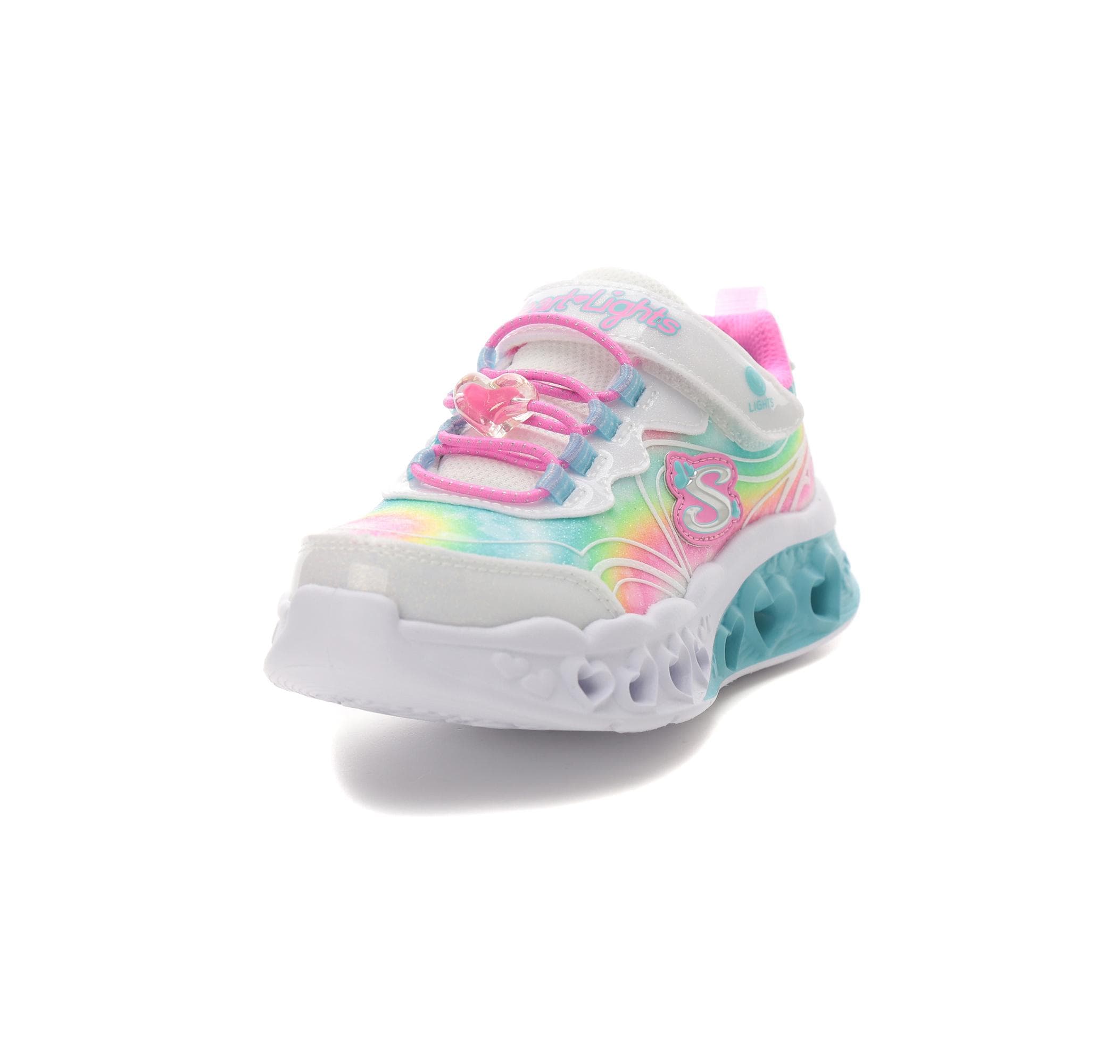 Skechers Skechers Flutter Heart Lights - Groovy Swirl Çocuk Spor Ayakkabı Beyaz - 2