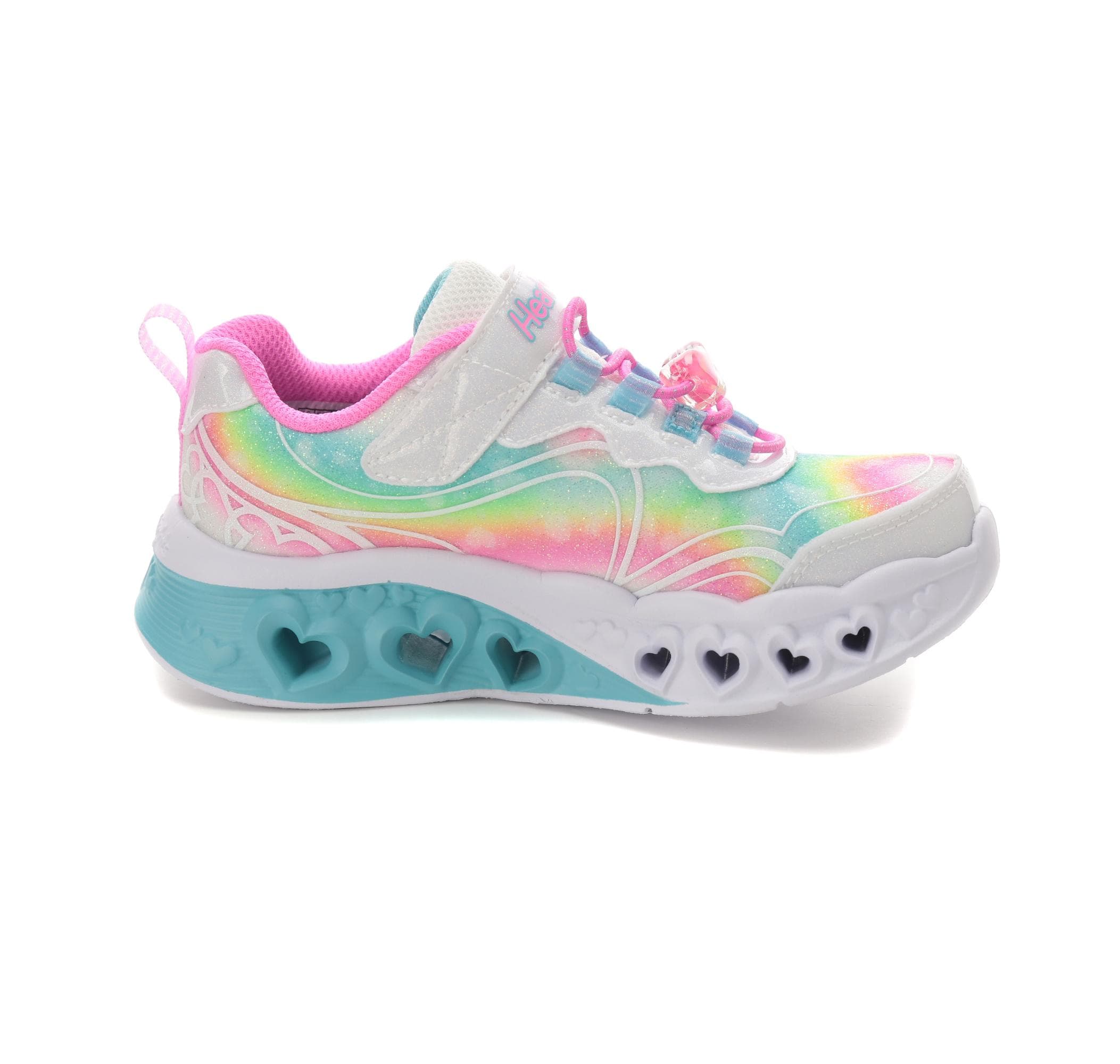 Skechers Skechers Flutter Heart Lights - Groovy Swirl Çocuk Spor Ayakkabı Beyaz - 4