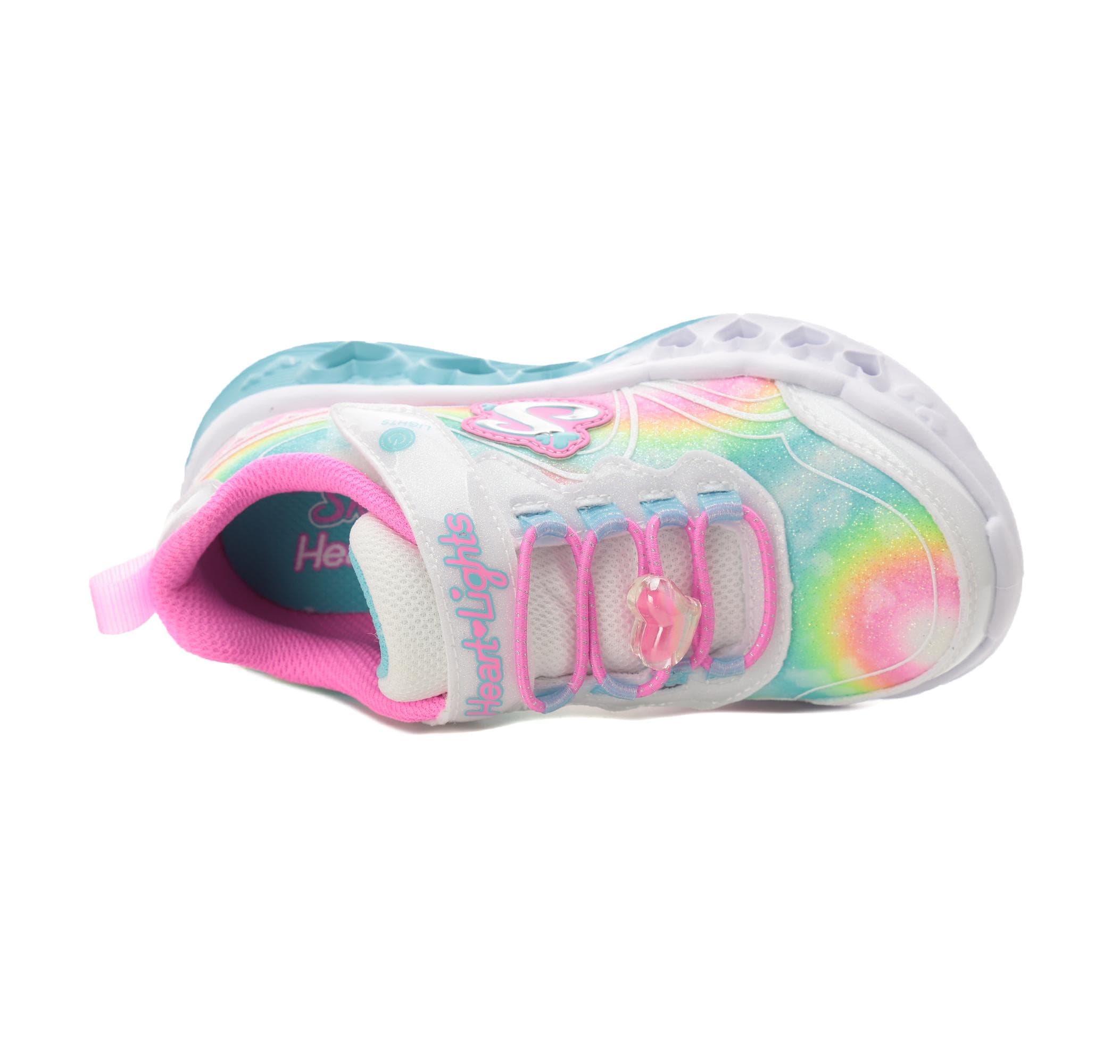 Skechers Skechers Flutter Heart Lights - Groovy Swirl Çocuk Spor Ayakkabı Beyaz - 5